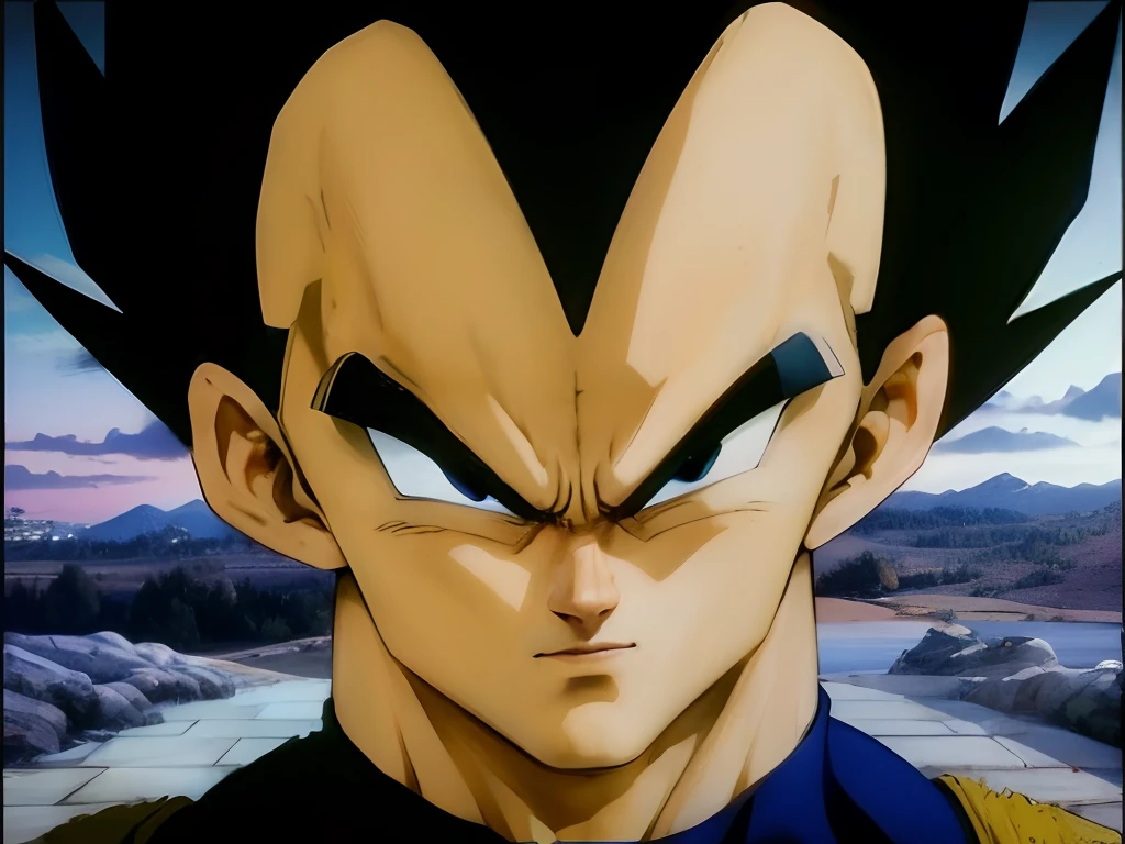 Hyperrealistic version of Vegeta, hyperdetailed, hyperrealistic