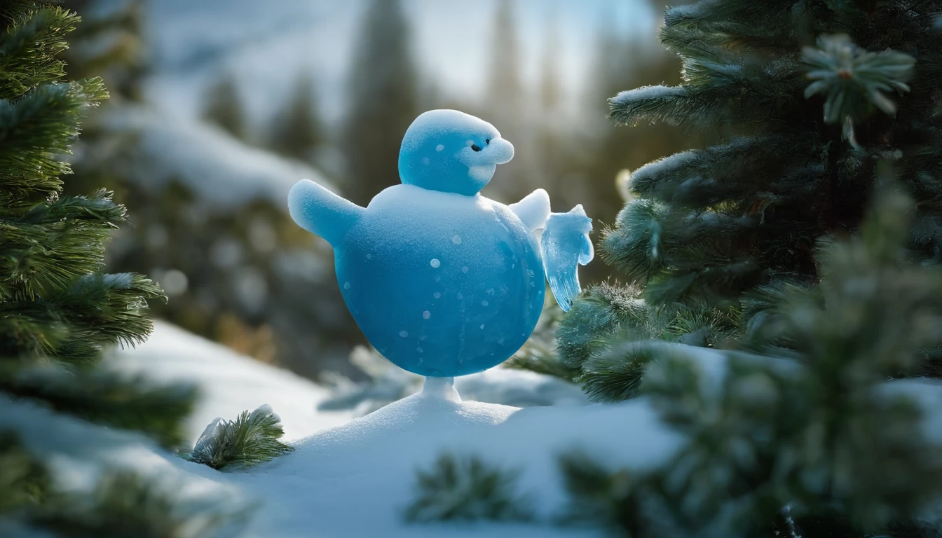 There once was a little ice man named Frosty. He lived in a magical land where everything was made of snow and ice. Frosty was special because, unlike the other ice figures, he could talk!