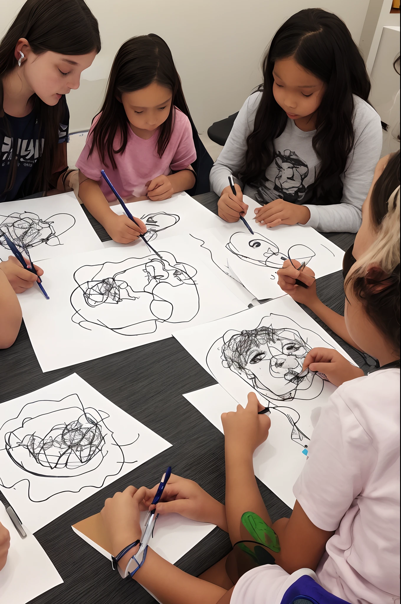 Blind contour drawing