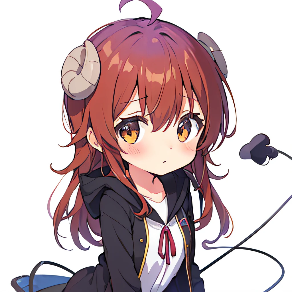 (masutepiece, Best Quality:1), 1girl in, Solo, Chibi, White background
