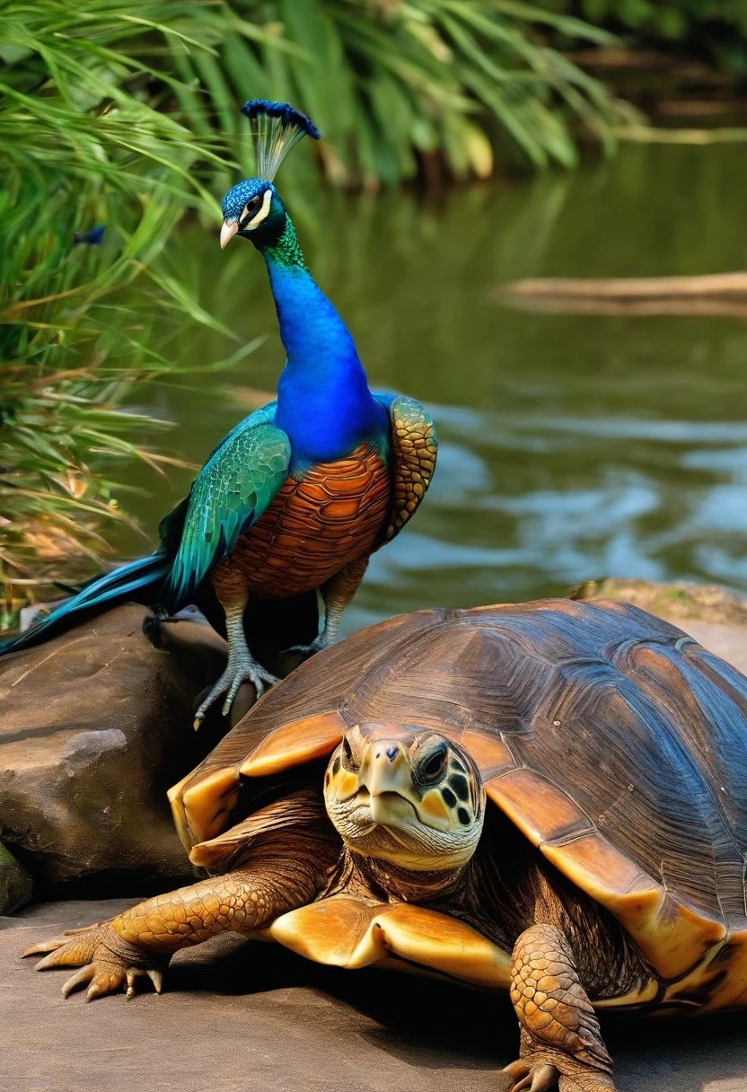 turtles fantasizing over peacocks