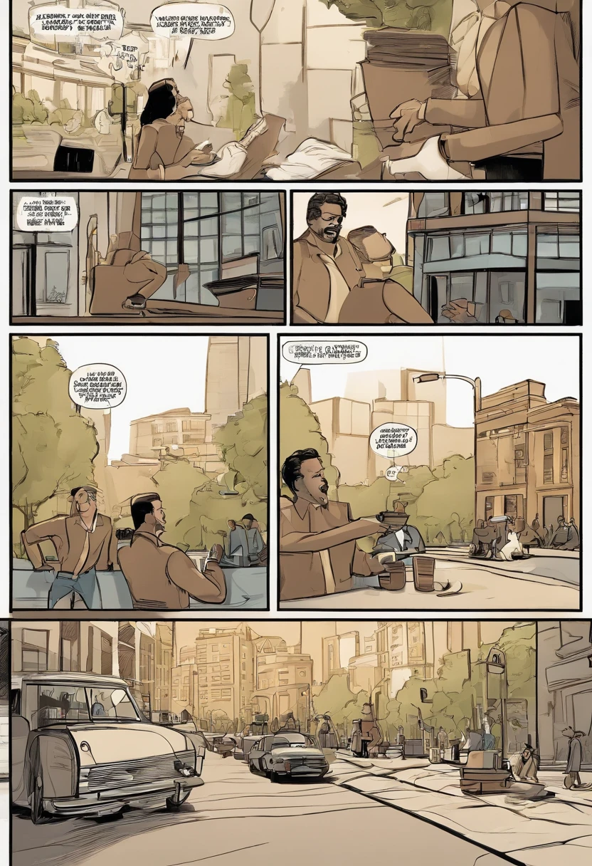American comics, the comic story is presented in multiple irregular panels with color. A thick white woman is getting fucked by black guy while husband is coming through the door. Wife gets more excited after seeing husband