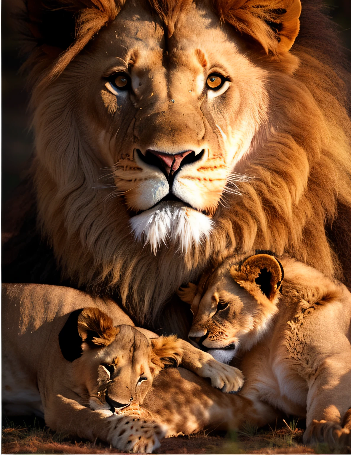 In this art, you will have the opportunity to capture the smallest details of the lion and the baby, focusing on the expression of strength and security of the lion and the serenity of the baby. Use realistic techniques to accurately reproduce the textures of the lion's skin, the grandeur of its mane, and the delicacy of the baby's face.
Explore the play of light and shadow to create a three-dimensional effect that brings the scene to life. Use shades of gold, brown and dark gray to convey the grandeur of the lion, contrasting with softer tones to portray the softness of the baby's skin.
Highlight the expression in the lion's eyes, capturing the intensity of its protective gaze, and convey the baby's innocence and serenity through delicate details such as his bright eyes and confident smile.
The composition of the scene is fundamental to convey the protective bond between the lion and the baby. Position the lion majestically and proudly, with your mouth gently holding the baby, conveying a sense of security and confidence.
Challenge yourself to create a work of art that thrills and impresses, conveying the powerful connection between a symbol of strength and courage, the lion, and the vulnerability and confidence of a baby.
Let your creativity flow and bring to life this captivating and touching scene, full of meaning and emotion. --auto