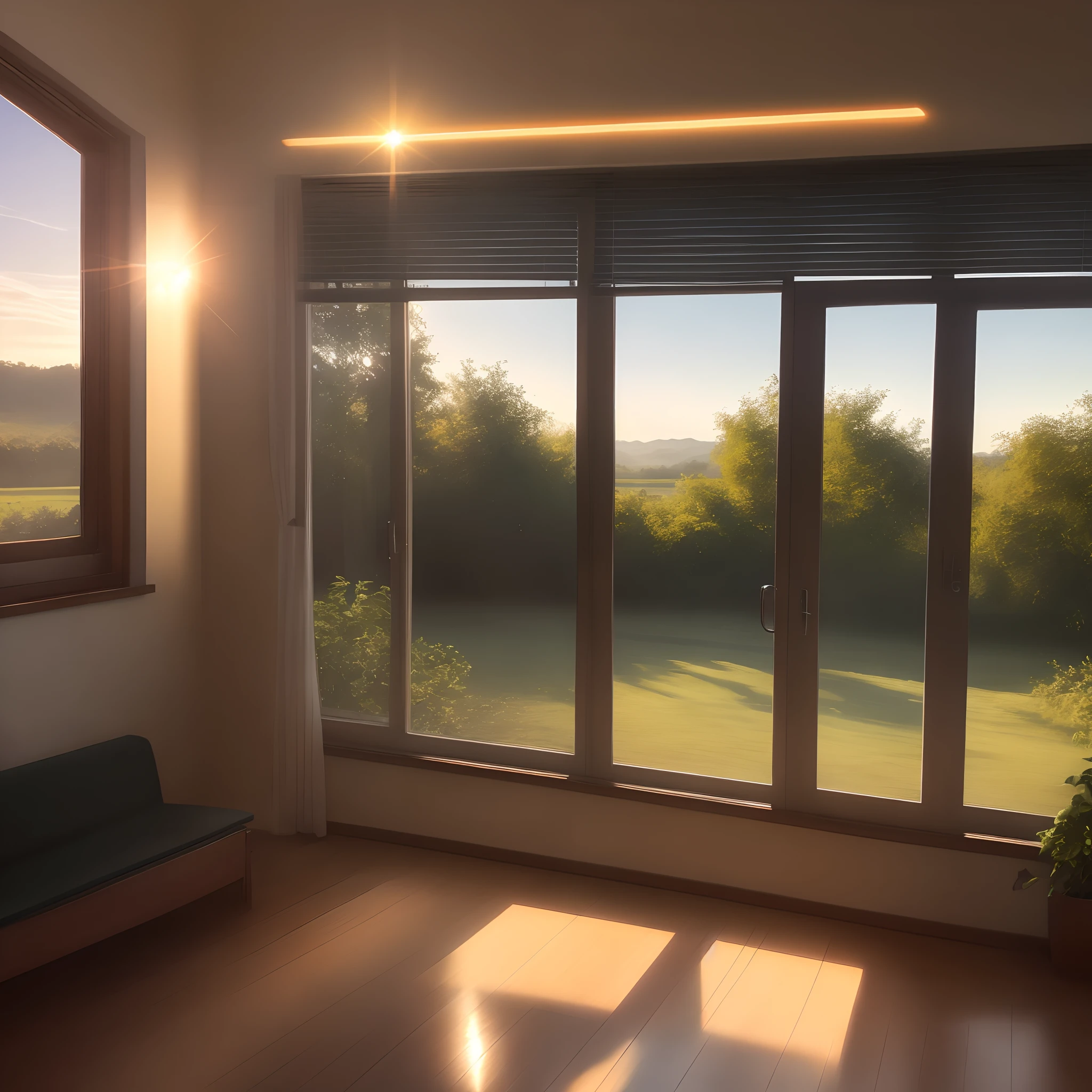 the morning sun