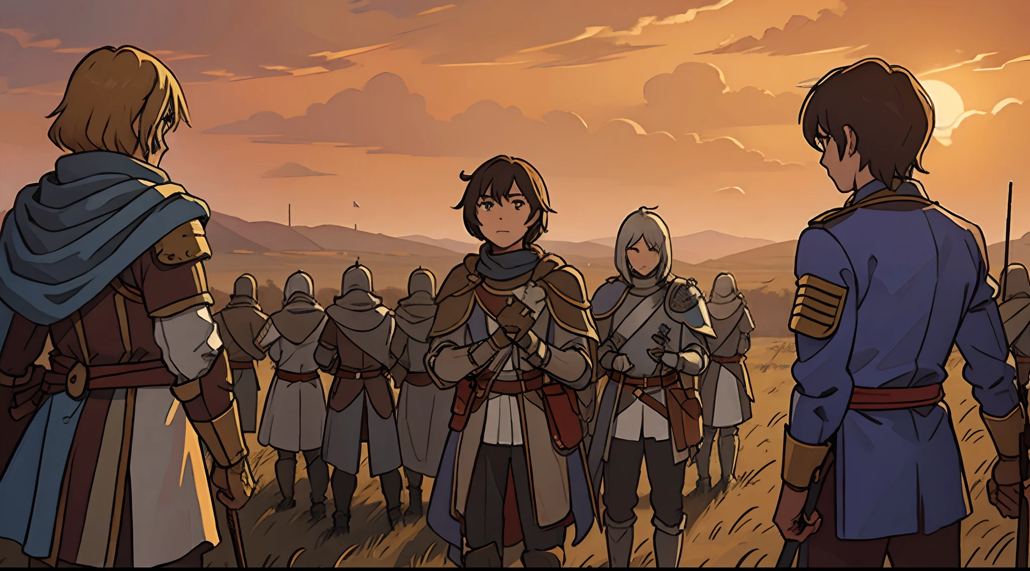 knights standing in a battlefield