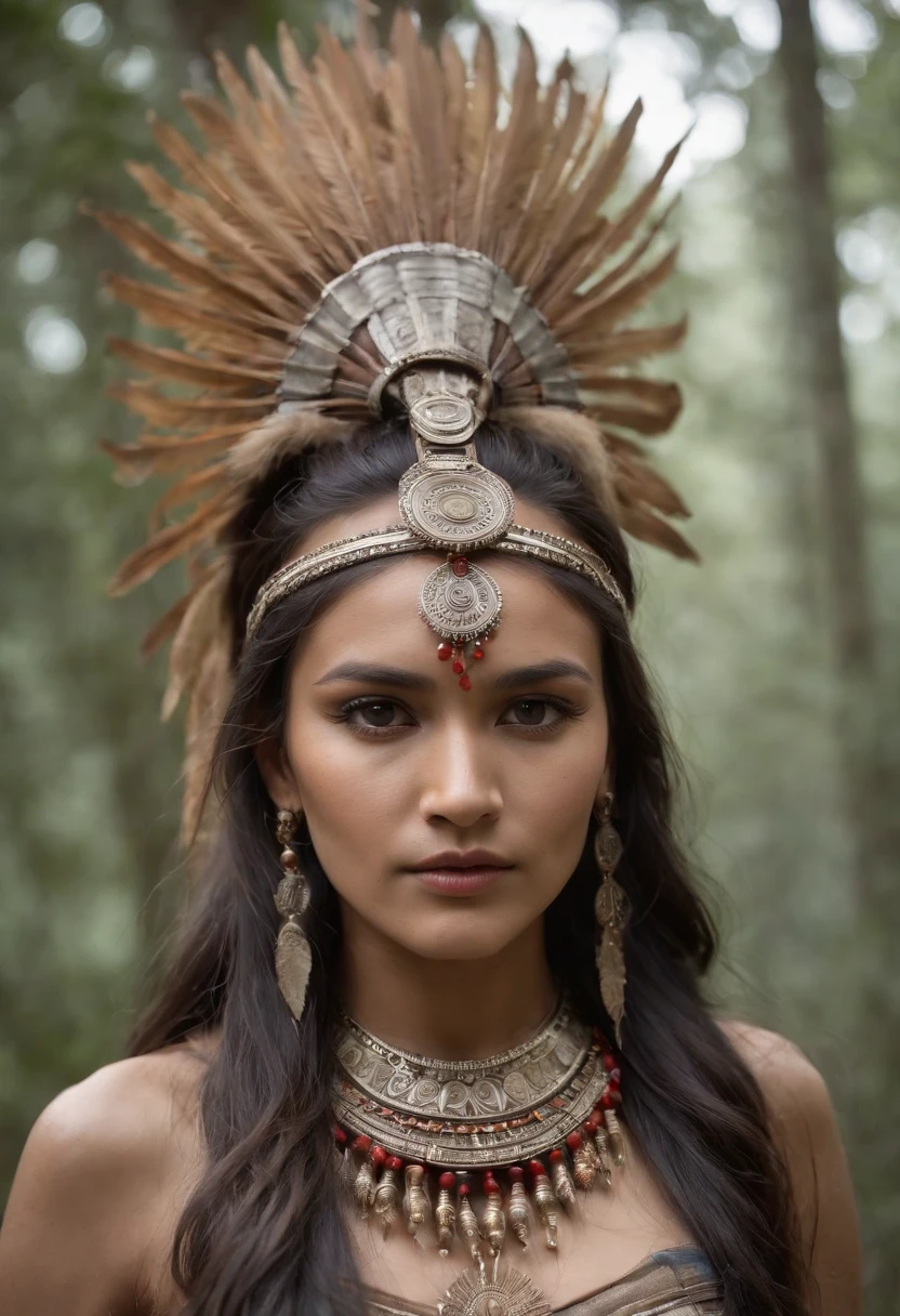 Foto RAW, skin glistening by sweat, looks like Nayanthara, sweat drops, thick figure, curvy, milf, 50 years old Woman, tattoo in the middle of her breast, with realistic Indian headdress , tribal girl, stunning looks, tribal headdress, tattoos, colourful tribal tattoos, tribal white girl, Polynesian tribe, best quality , best cinematic colour grading, detailed lighting, high resolution , (pele altamente detalhada: 1.2), 8k UHD, DSLR, soft-lighting, alta qualidade, grain of film, Fujifilm XT3, highly detailed armpits, armpits hair, fully naked, nipples covered by hai, skin pores, skin texture, high quality skin, nude big breast