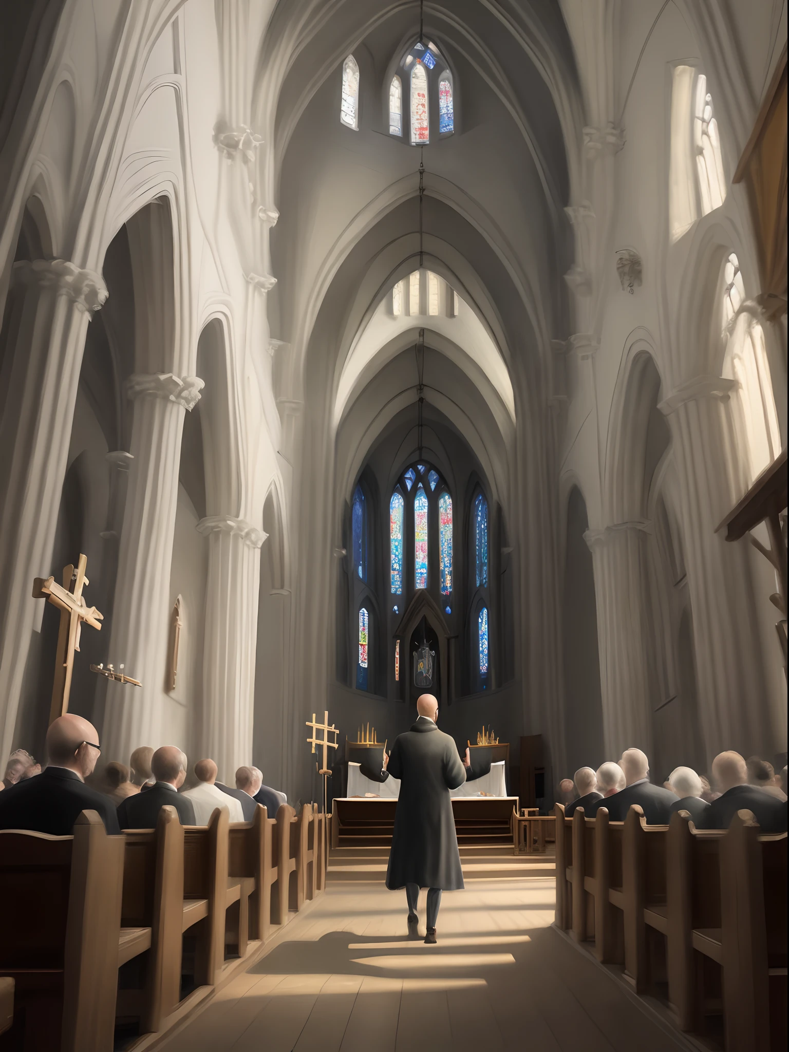 Create vsauce as a church painting
