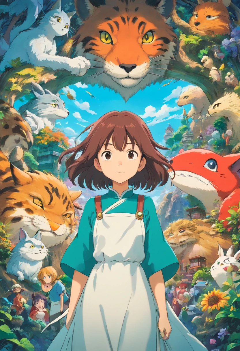 Personagem garota de anime cabelos brancos longos