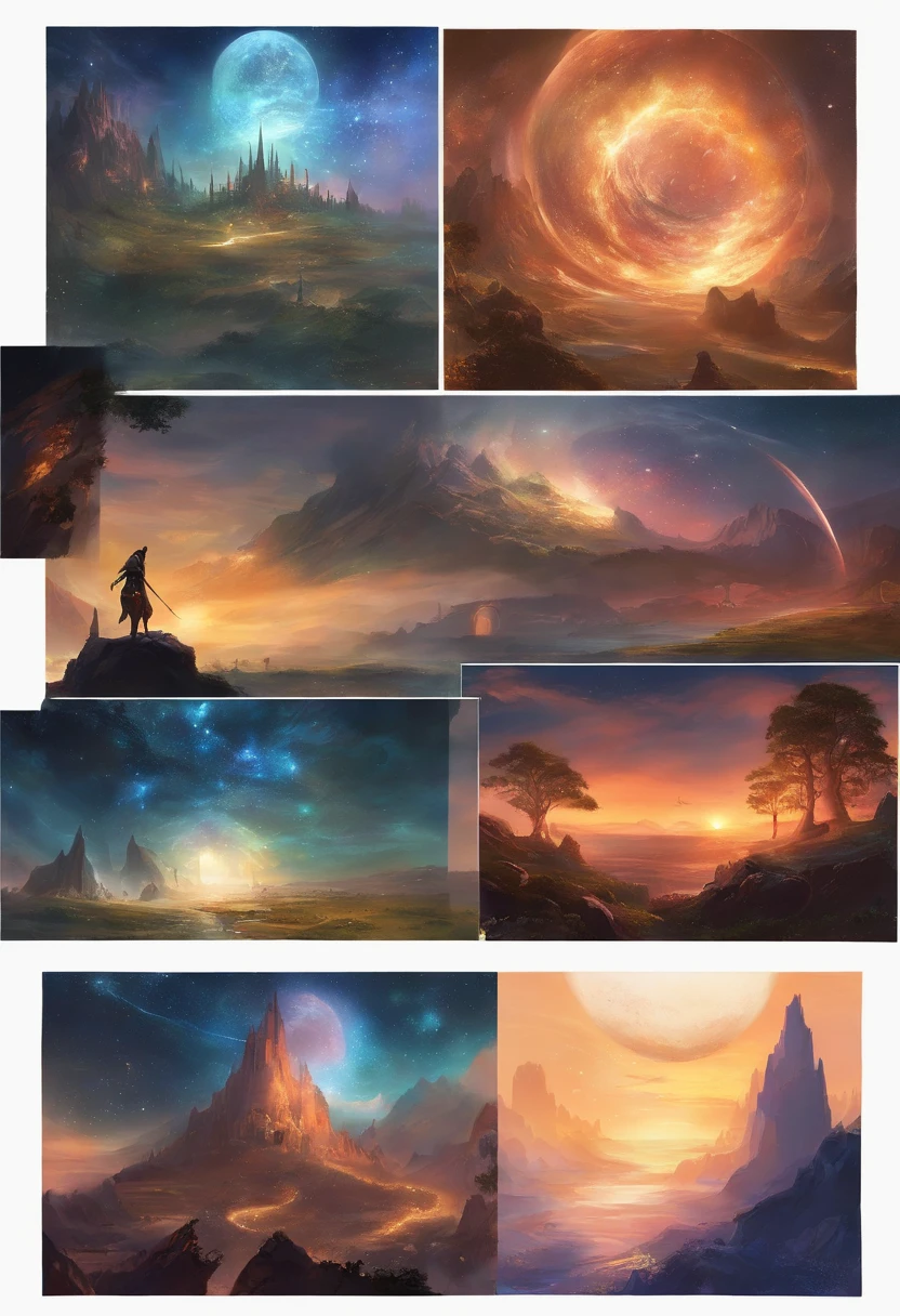 Terra Gigante、Top-notch image quality、crua、Cena noturna、Planetas se aproximando