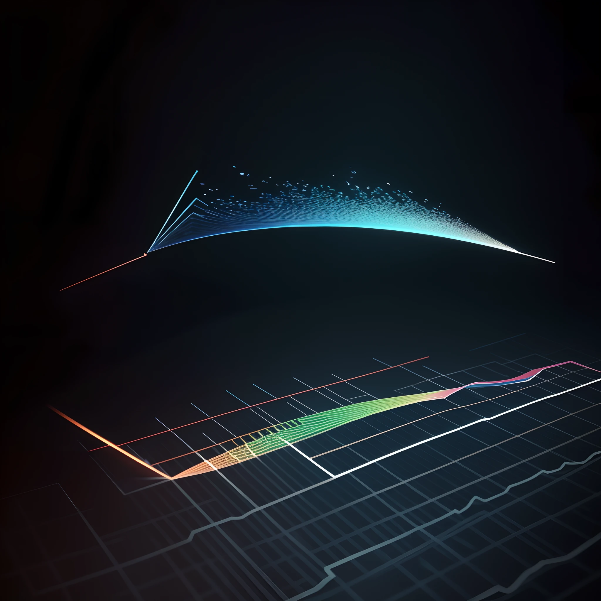 Engaging 3D visualization featuring stunning graphs、glinting
