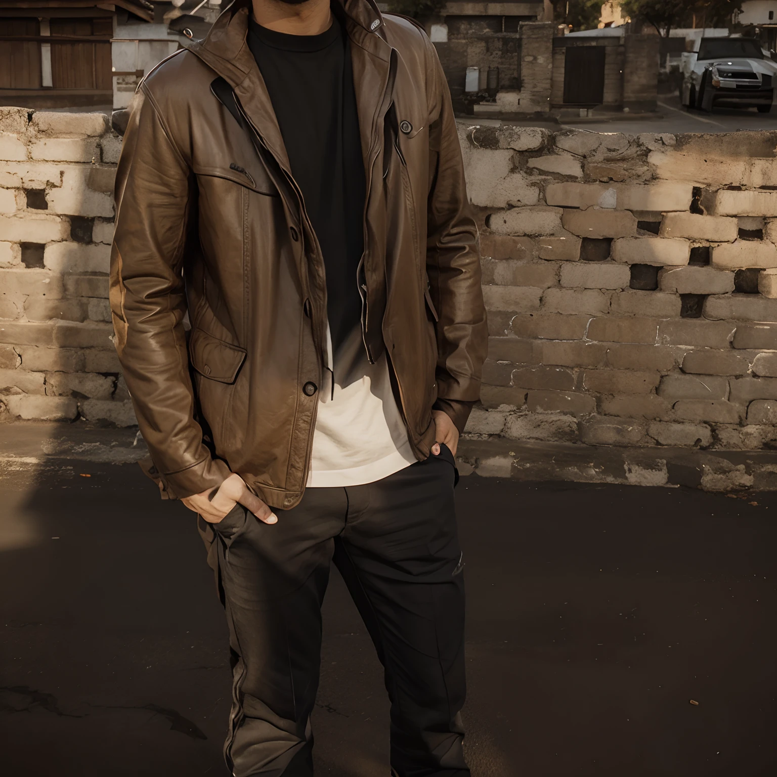 Change background add super car in background. Realistic face