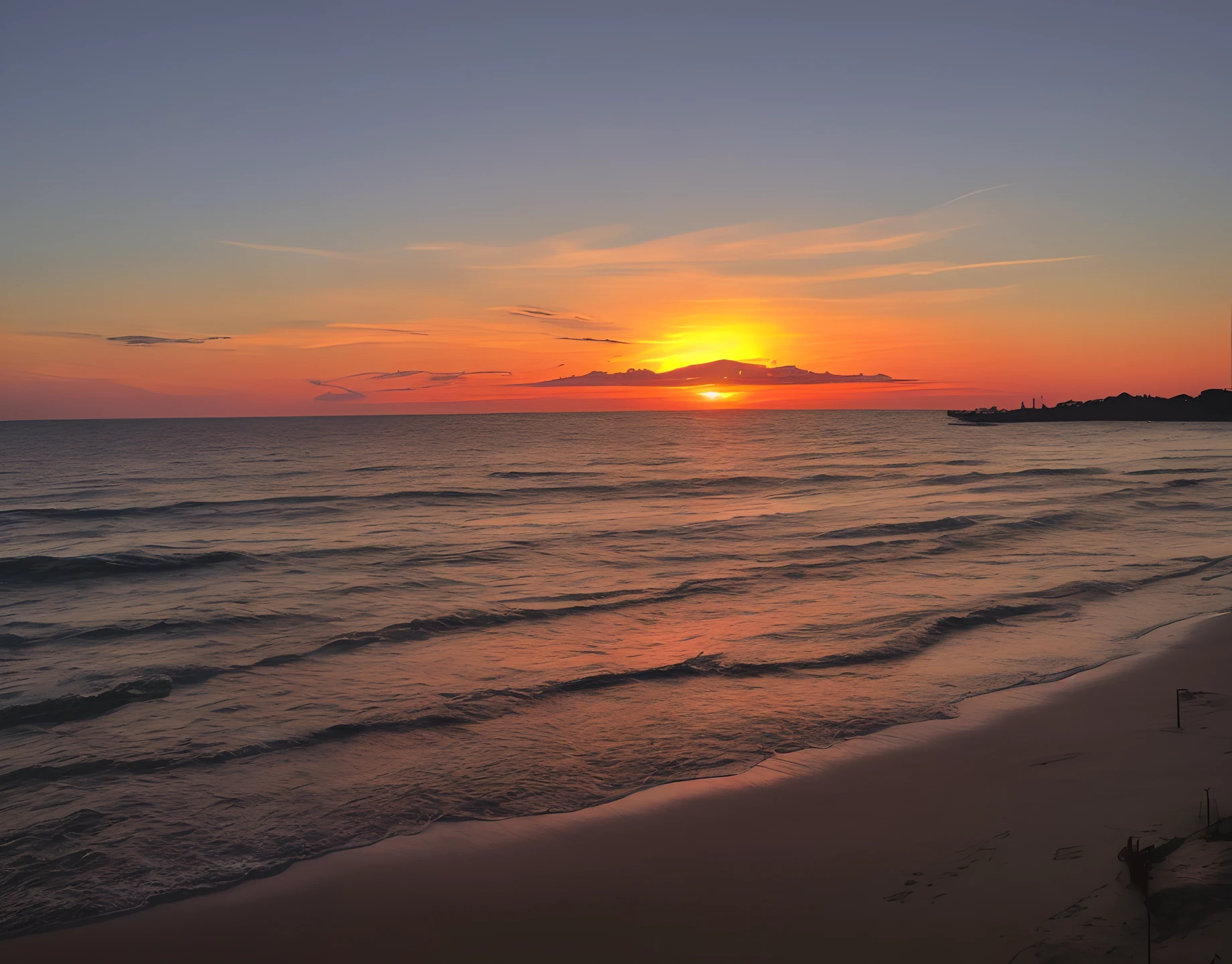 Por do sol realista