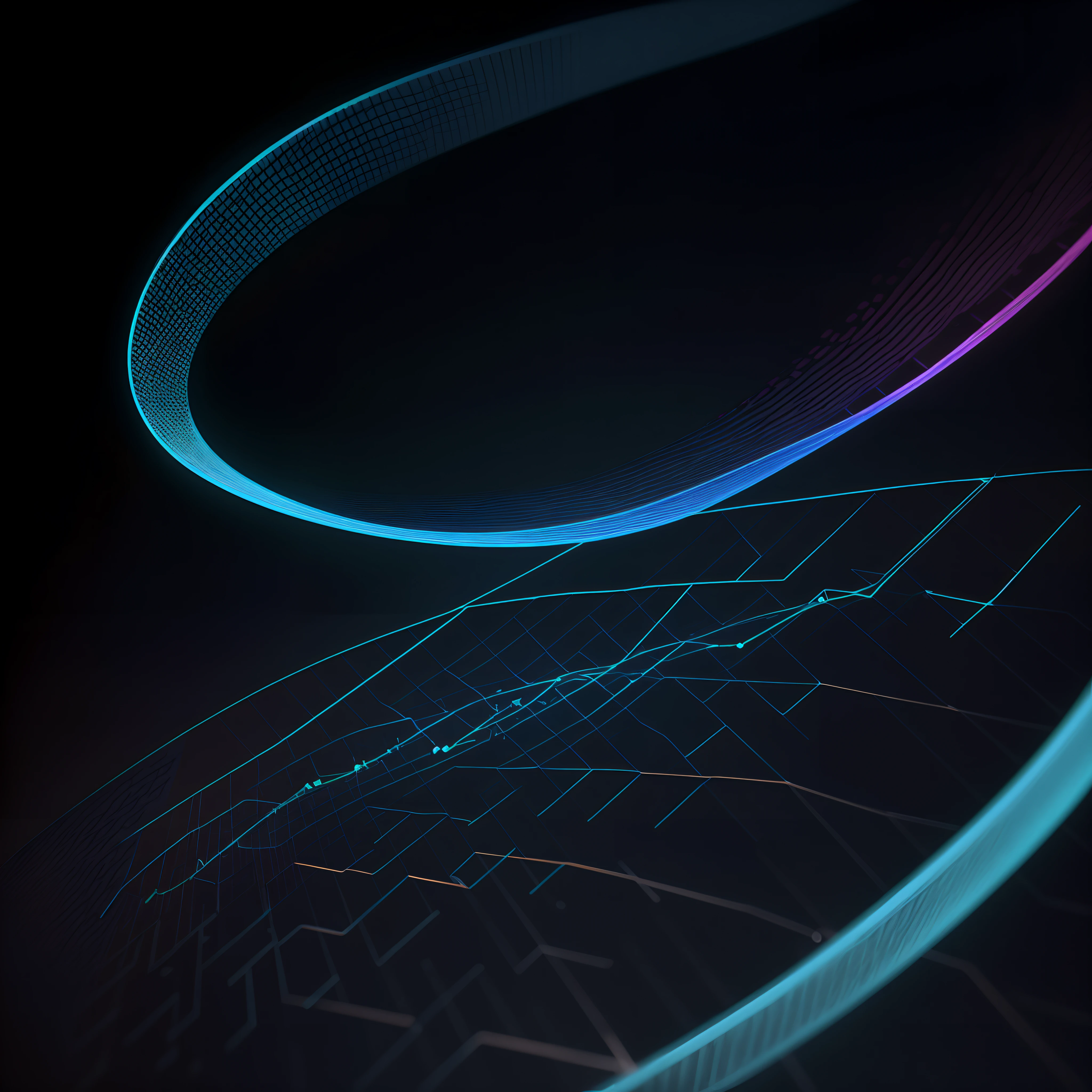 Engaging 3D visualization featuring stunning graphs、glinting