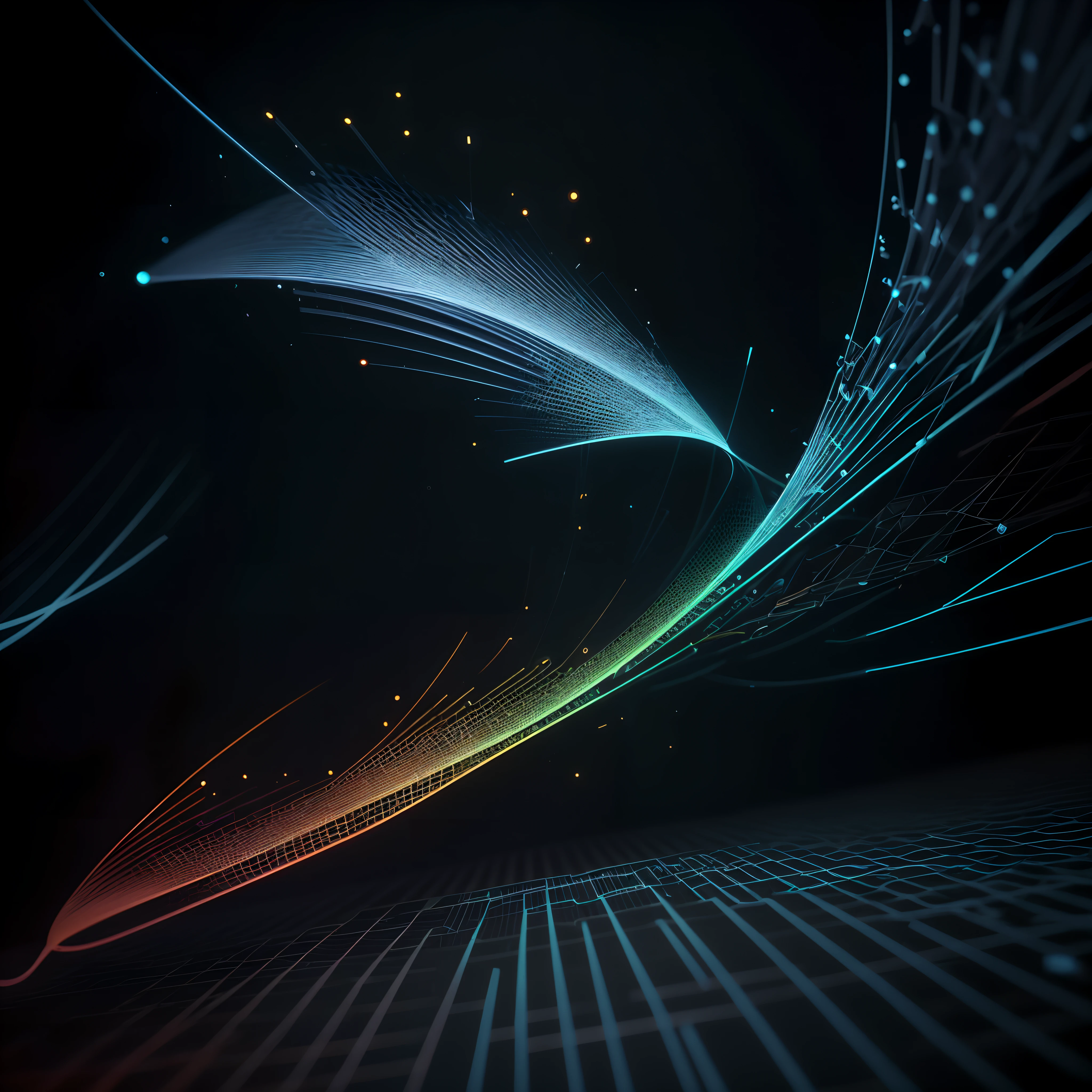 Engaging 3D visualization featuring stunning graphs、glinting