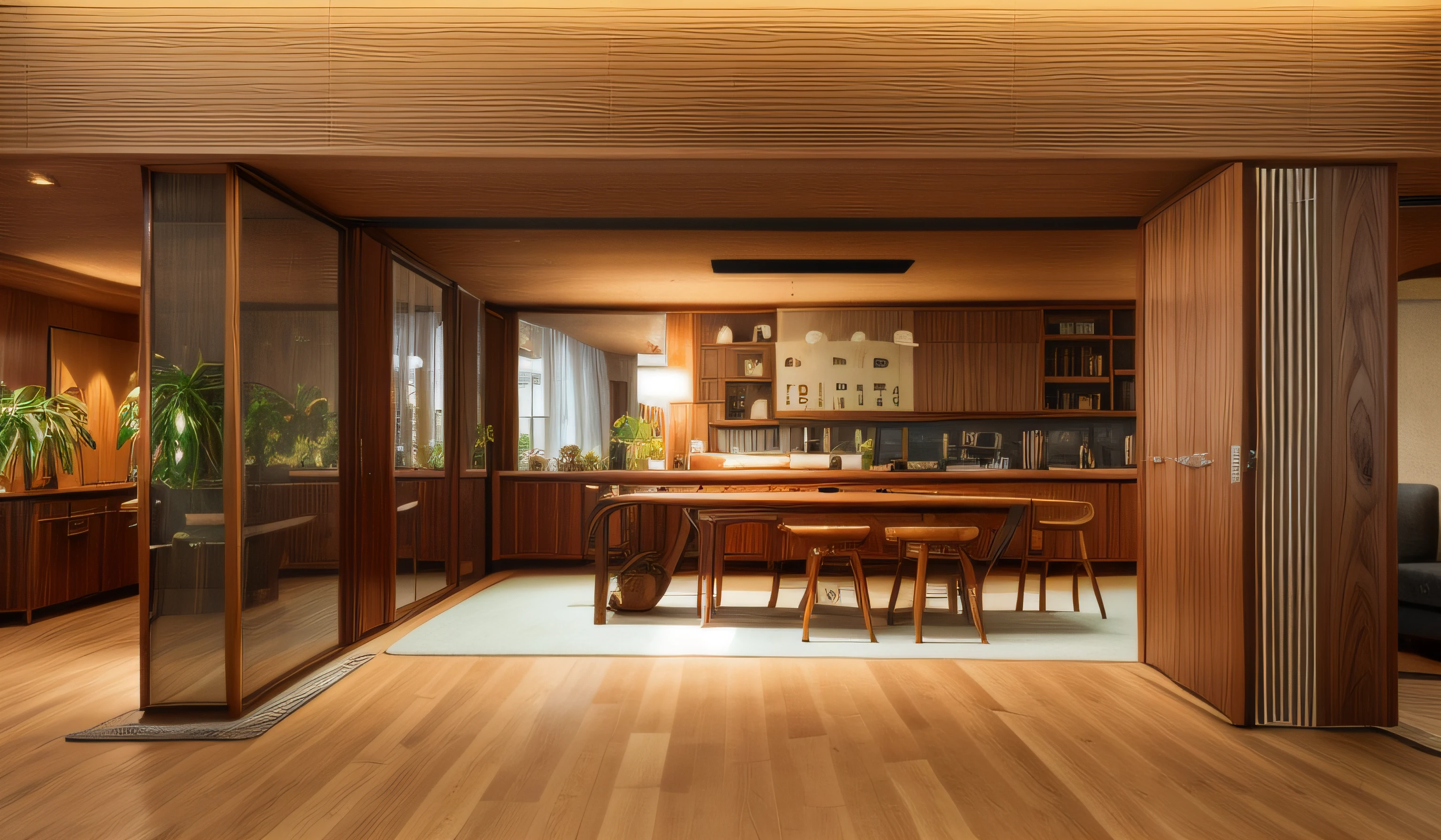 Interior design、Crazy detailed wide-angle building photos、cozy contemporary living room、(Bright warm sunshine 1:0.1)、award-winning contemporary interior design、Red mahogany wood color、DL、a chair、in a house、wooden floor、window、dining room、east asian east asian architecture、Sliding paper doors、lamp lights、buliding、walnut grain、naturey、Cups、A plant、interior design、Insert lights and shadows、depth of fields、low illuminance, led lighting walnut_furniture (11) flower, food, day, indoors, bag, cup, pillow, book, no_humans, window, bed, fruit, chair, table, sunlight, bottle, plant, curtains, box, scenery, couch, wooden_floor, realistic, door, clock, cushion, shelf, vase, statue, painting_(object), still_life, carpet, picture_(object), rug, reflective_floor