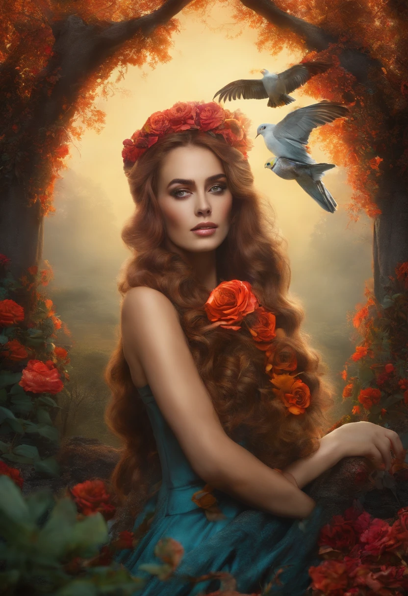 A graveyard queen, de rara beleza segurando um tridente em chamas
