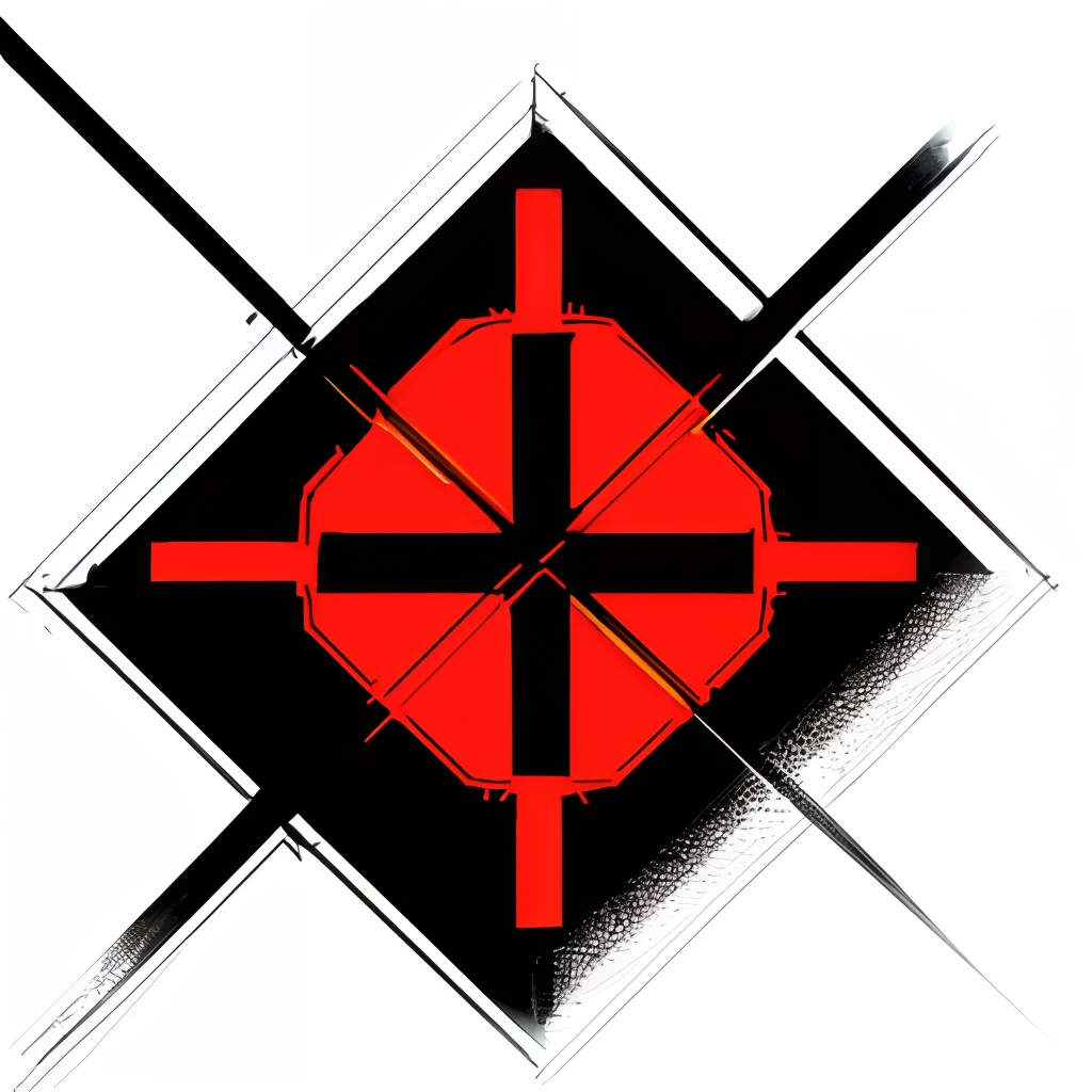 cyber sigilism, symbol, cross, ankh, dark, lines, sketch