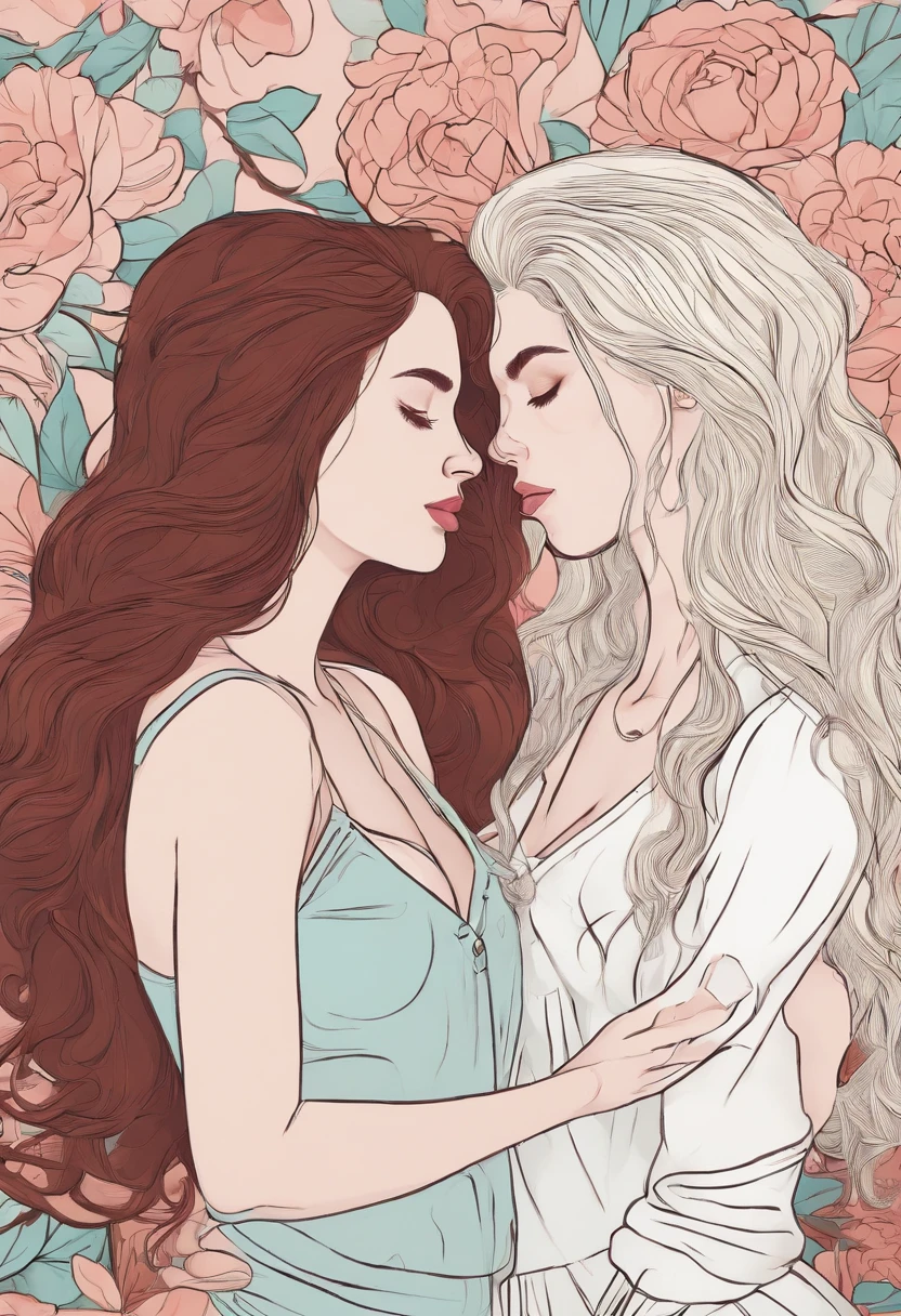 Draw an accurate sex scene between two teen girls