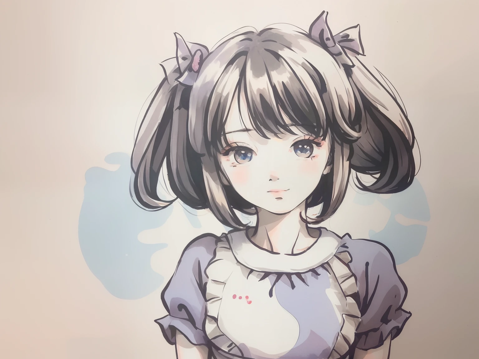(best quality,4K,8K,highres,masterpiece:1.2), ultra-detailed, (realistic,photorealistic,photo-realistic:1.37), a girl in a long dress, cute lolita, flat anime-style shading, watercolor irises, anime sketch, colorful sketch of anime panels, anime shading), little girl, anime shading, soft anime illustration, portrait in anime style, ink and ballpoint pen, portrait of an anime girl, anime painting, lush flower field