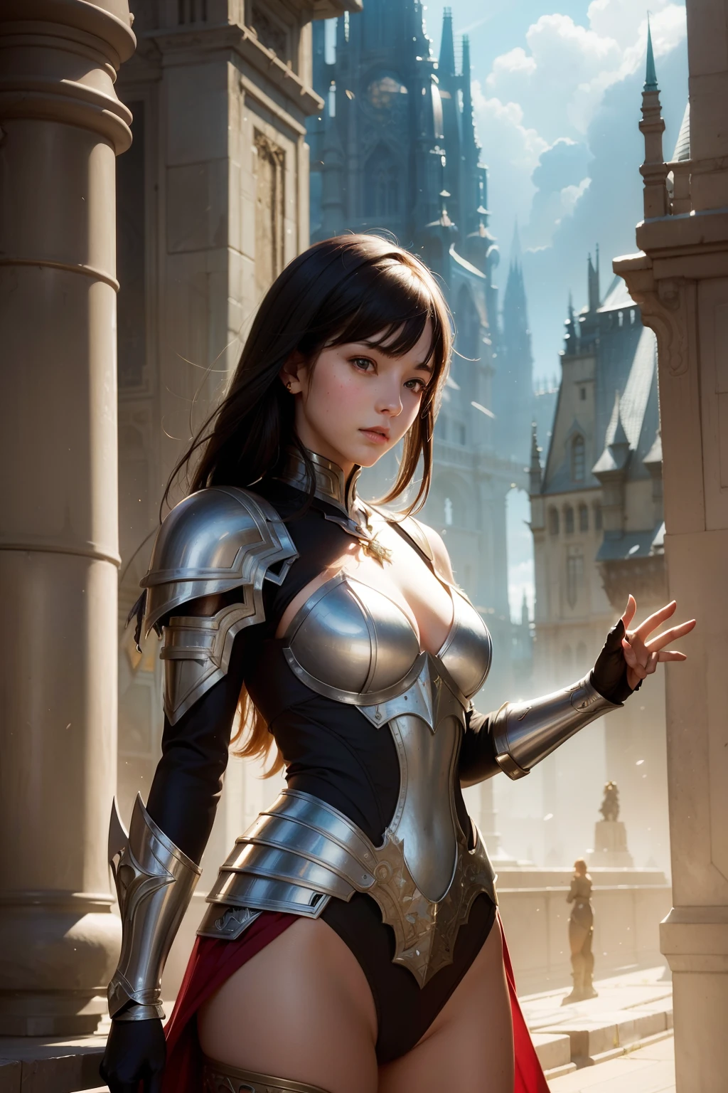 girl in organic armor, fantasy, smooth, art by joseph leyendecker, peter mohrbacher, ruan jia, marc simonetti, ayami kojima, cedric peyravernay, victo ngai
