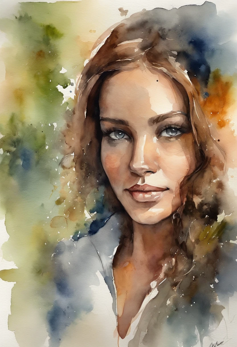 Pintura em aquarela de uma preta bonita : : trending on ArtStation: : Simple composition creates a sense of order and harmony. A pintura reflete as qualidades espirituais do mundo natural. --up luz --ar 9:16