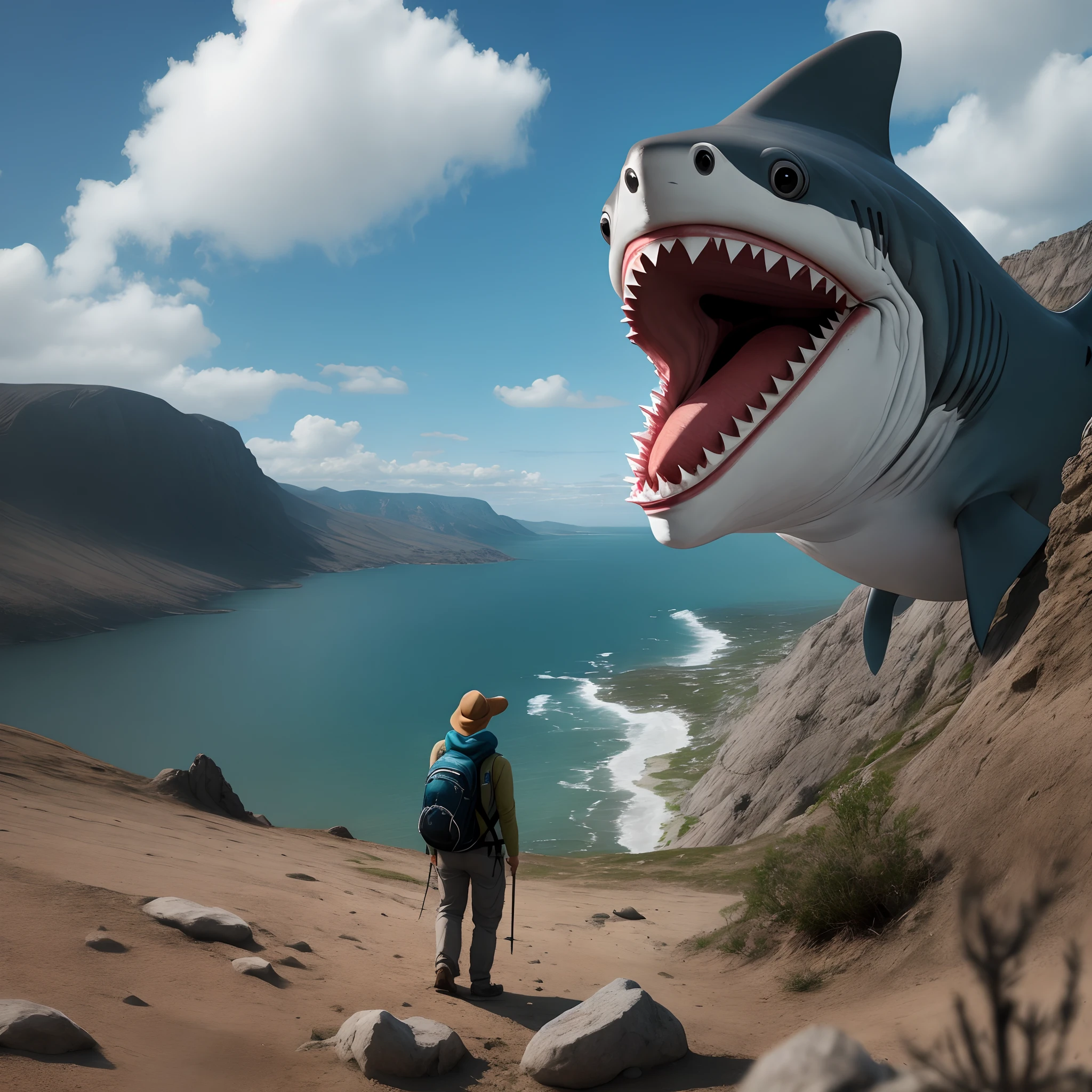 Shark hiking