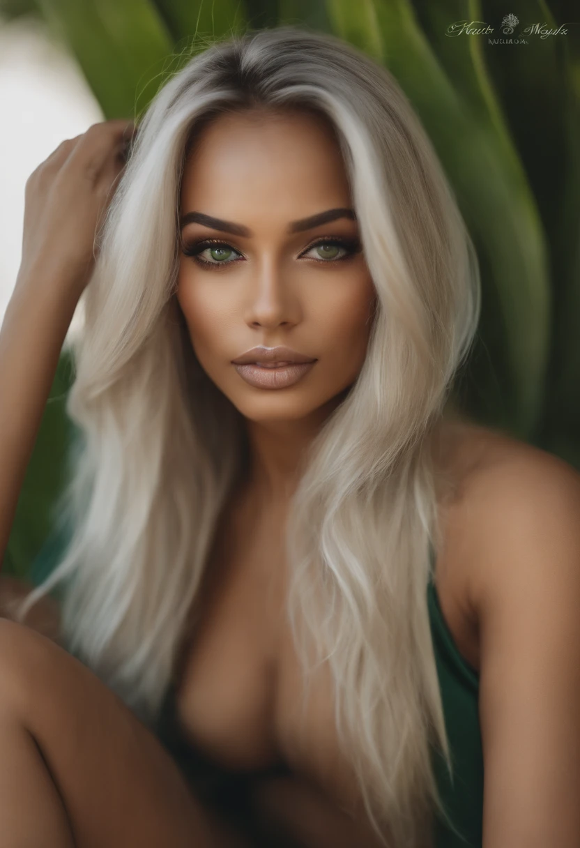 Mulheres totalmente aladas , pele negra、 com olhos verdes , Ultra realista, meticulosamente detalhado, Retrato Sertine doce cabelo castanho e olhos grandes, selfie de uma jovem mulher, , Violeta Myers, sem maquiagem, maquiagem natural, staring directly at camera, Rosto Artgram, maquiagem sutil, Amazing photos of the whole body kneeling in bed, no quarto, Medium to large bust