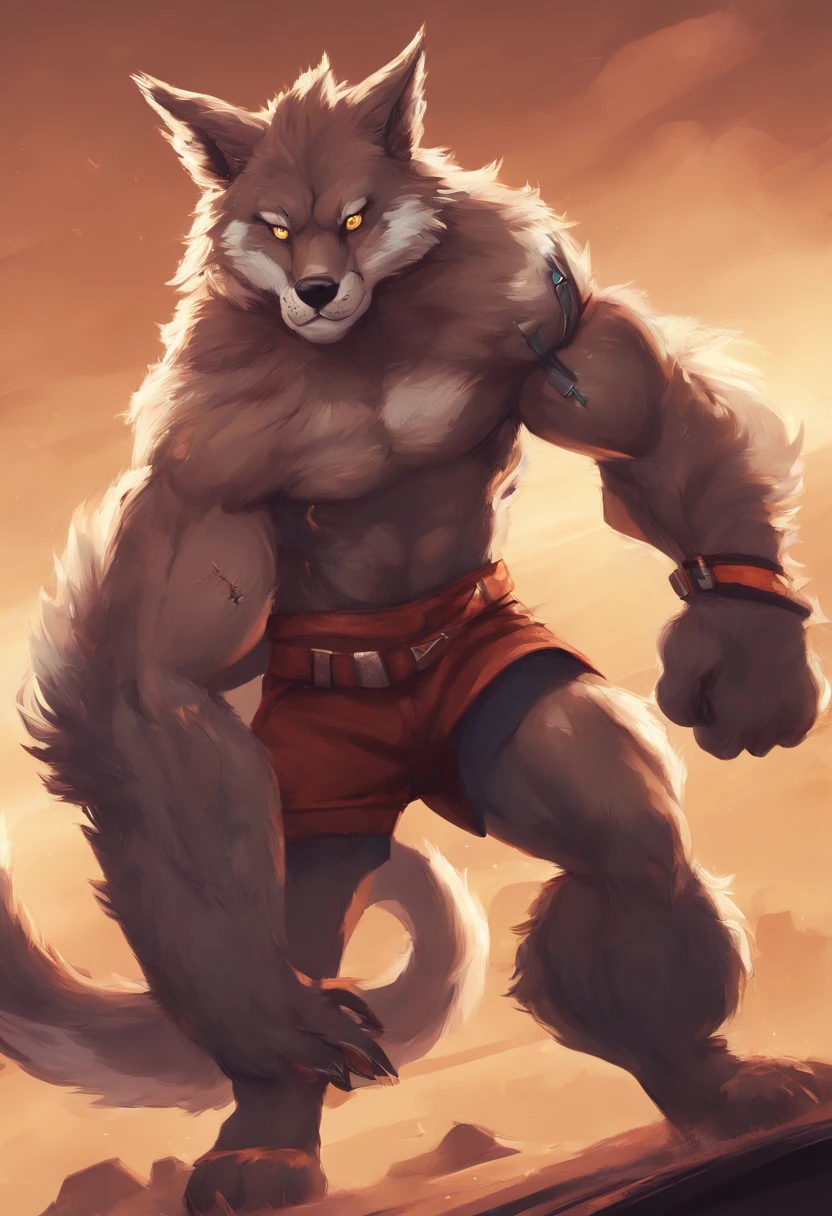 Furry male athletic nsfw art