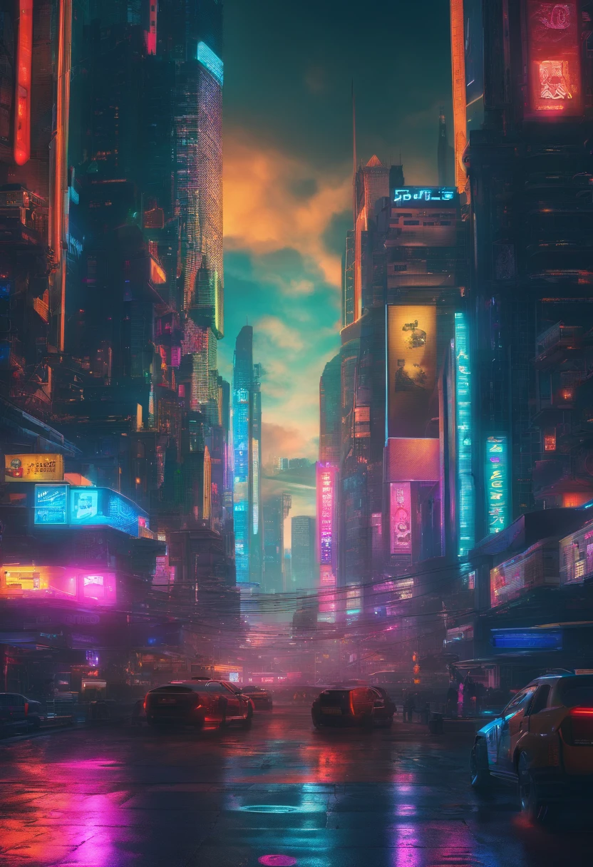 Rosto de um com cabelos loiros e grandes olhos azuis, Against the backdrop of tomorrow's world, powered by Artificial Intelligence, em uma foto 8K muito realista