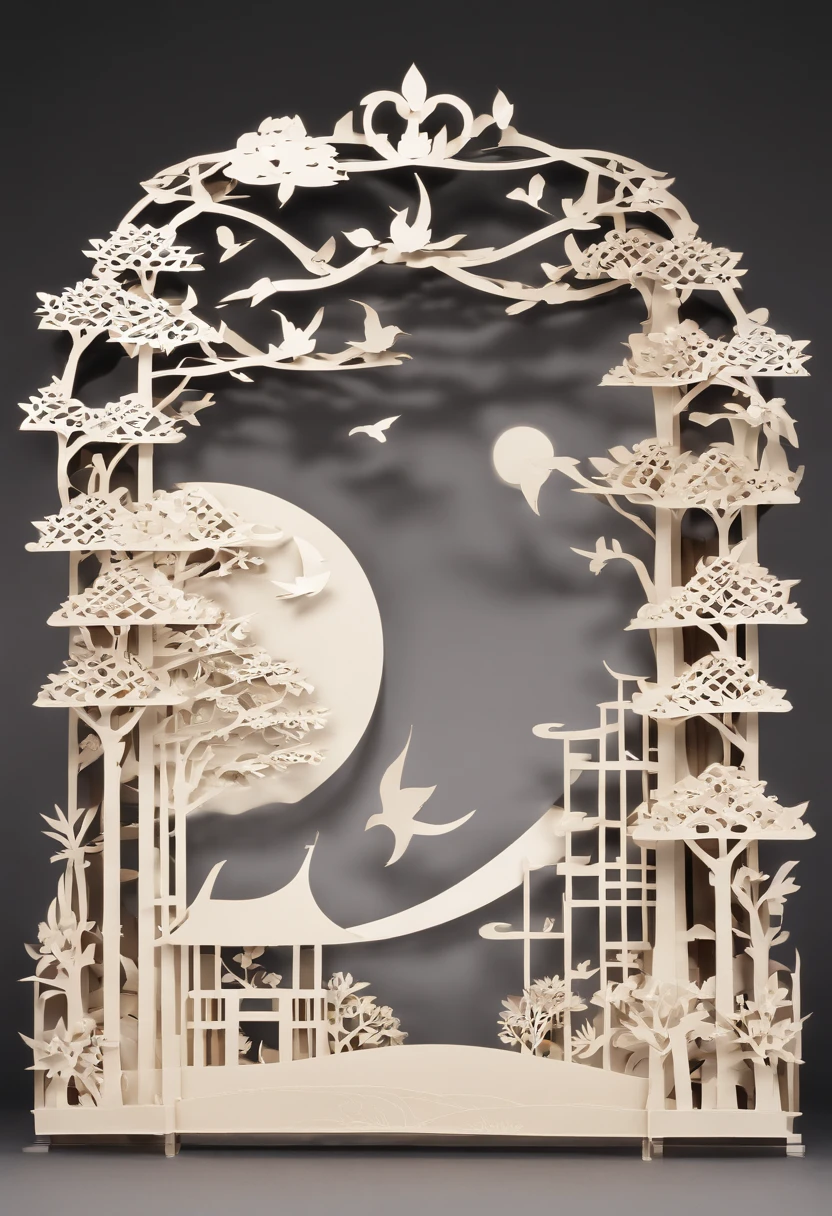 云、天空、a moon、stele、Town