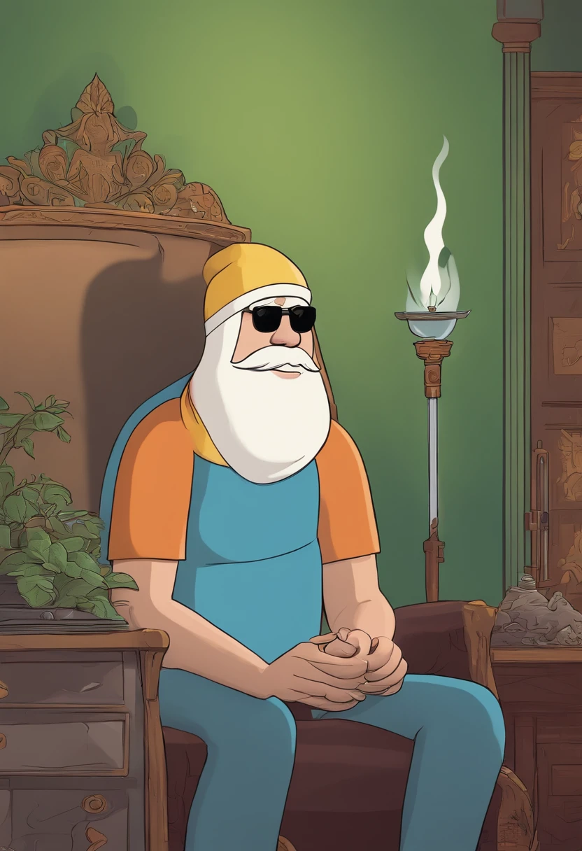Finn the human smoking crack with king of the hill