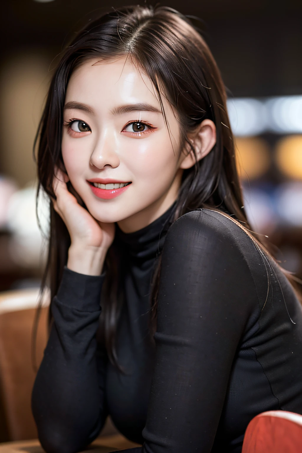 Tabletop, Highest quality, shape, Very detailed, finely, High resolution, 8k wallpaper, 完璧なダイナミックな構shape, Beautiful and detailed, Medium Hair, Small breasts, Natural color lip, random Sexy pose,smile,20-year-old girl、Midnight、Beautiful and elaborate face、Perfect and beautiful face,Big eyes、RAW Photos、Expressing feminine poses with the whole body、Beautiful and detailed、Small face、Beautiful Duplex、Slim face and figure,Luxury brand mink coat(Inside:Winter clothes)、Beautiful golden ratio face,Straight hair,Bright expression、Blur the background,Beautiful legs,Anatomically correct body、Model Photo Studio,Actual Photos,Sexy look,Sexy pose
