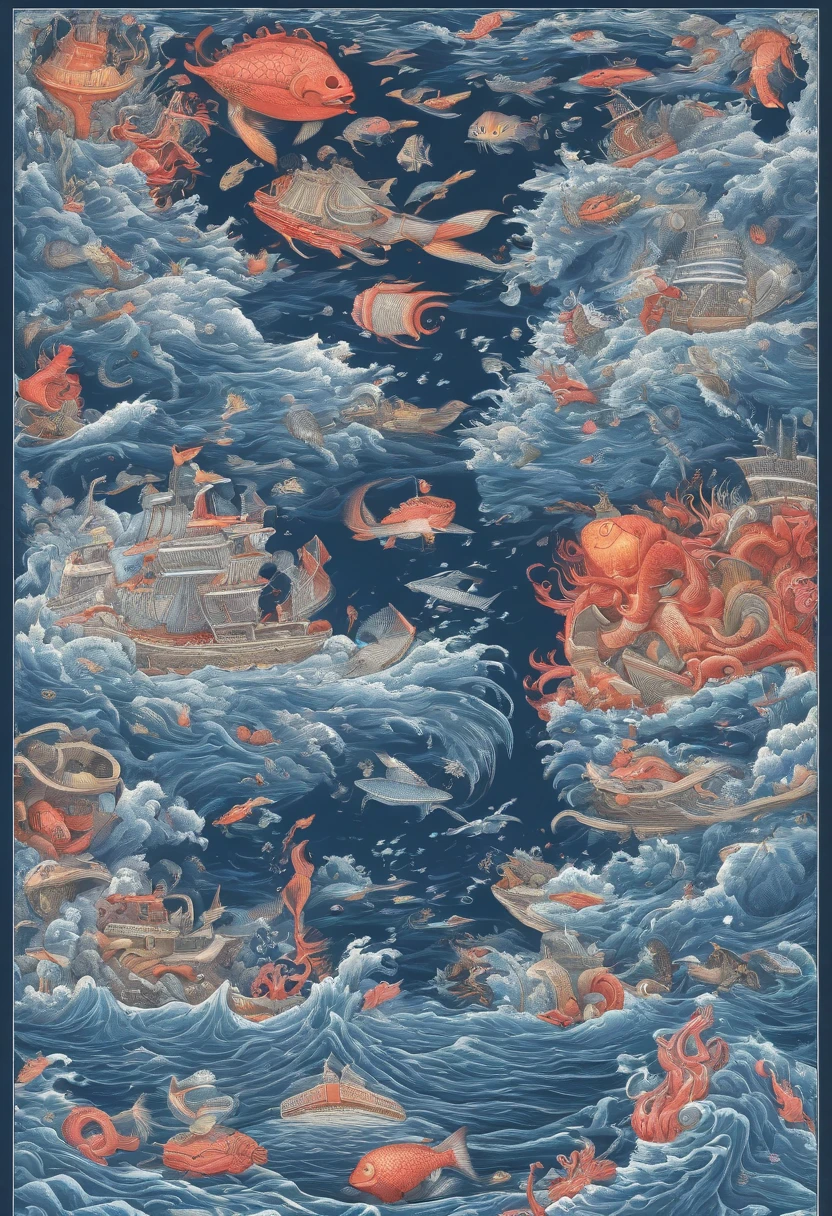 ocean floor，Undersea volcanic eruption，magma，vapour，8K分辨率