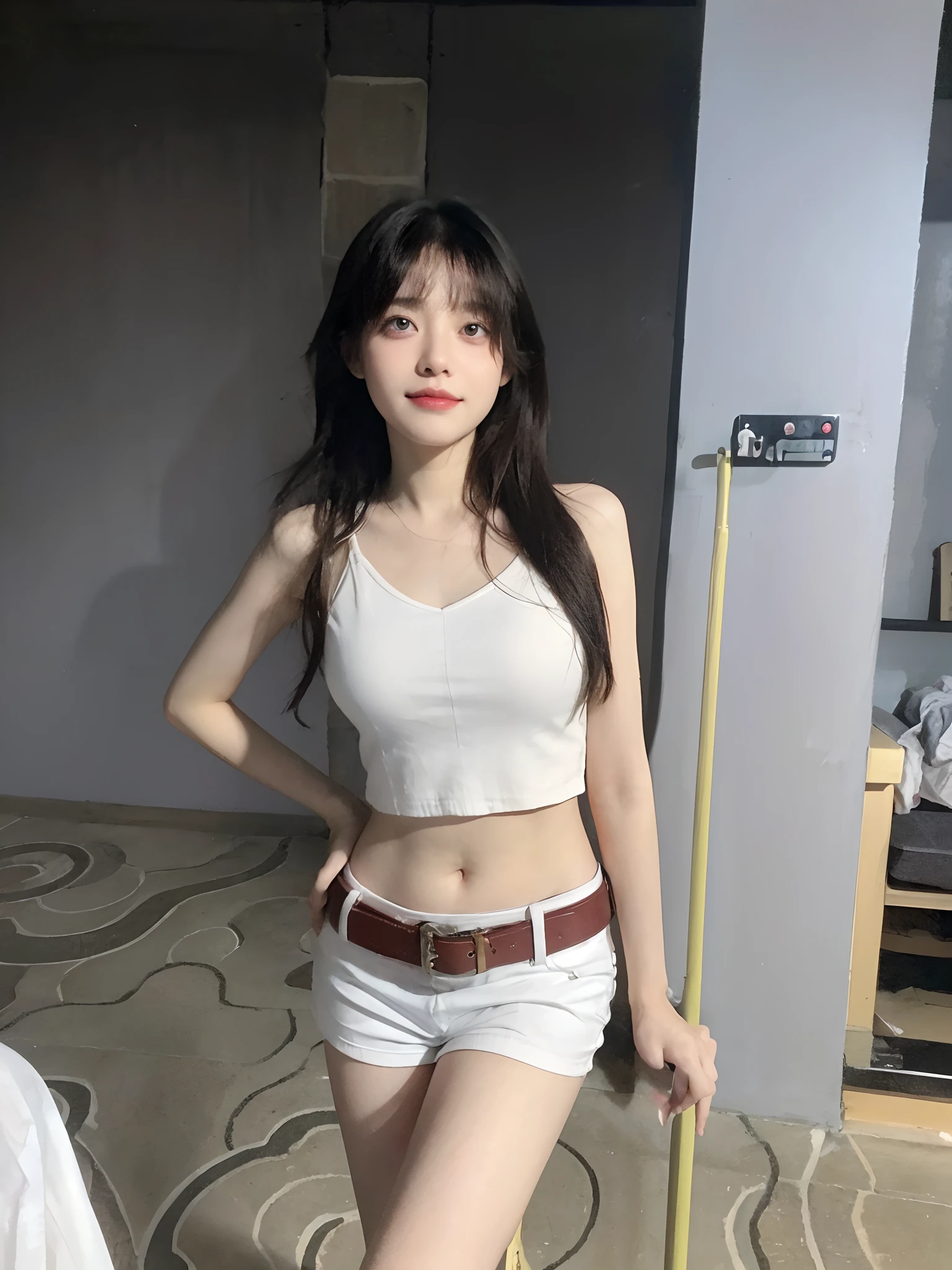Top quality, Masterpiece, 超高分辨率, (Realistic, : 1.4), Original photo, (True skin texture: 1.3), (filmgrain: 1.3), in a panoramic view, Portrait, Very wide lens, Narrow waist, cowboy lens, (bangs, Inconspicuous, Cold light,) Night, Close-up, Tears, Short hair, neck long, ears sticking out, bangs, Big eyes, Brightly Colored Eyes, In the house, Dust, Tindall effect, (Facial expression), Sitting, (hitting a wall), Crying, Frowning, (Looking down), Nervousness, Tears, smiling happily
one girl, eyes and face with beautiful details, White jabot, pink dark V, Brown eyes,