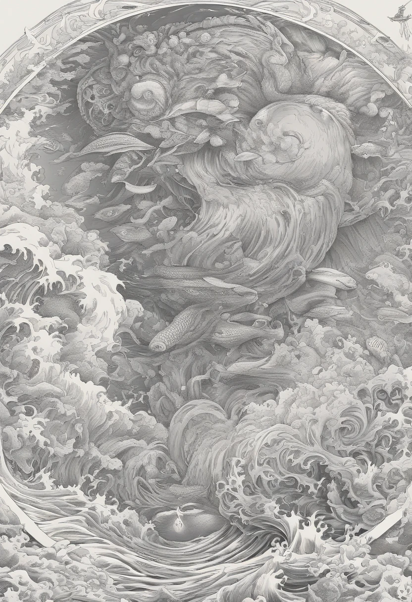 ocean floor,Undersea volcanic eruption,magma,vapour,8K分辨率,Future Oceans,sci-fy,poster for