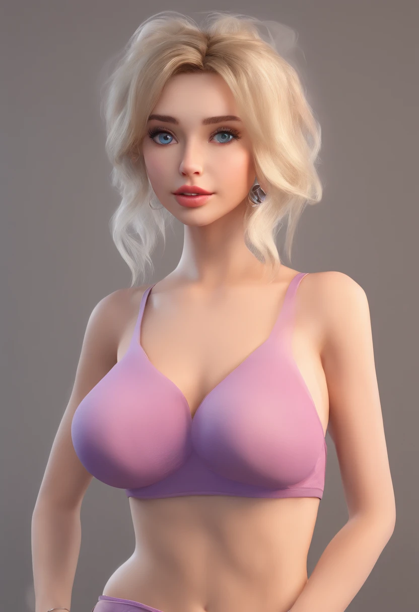 arafed woman fully , sexy girl with blue eyes, ultra realistic, meticulously detailed, portrait sophie mudd, blonde hair and large eyes, selfie of a young woman, bedroom eyes, violet myers, with makeup, natural makeup, looking sexy, face with artgram, subtle makeup, stunning full body shot, bra and panties in bedroom, large size bust; ; ;naked