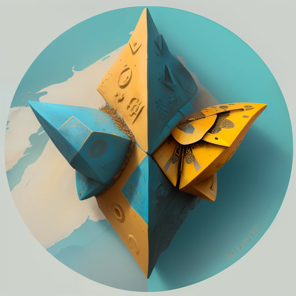Amuleto, totem, pedra fundamenta, borboleta. Representation of luck, Construction, Connection, Prosperity, Destiny and Changes.