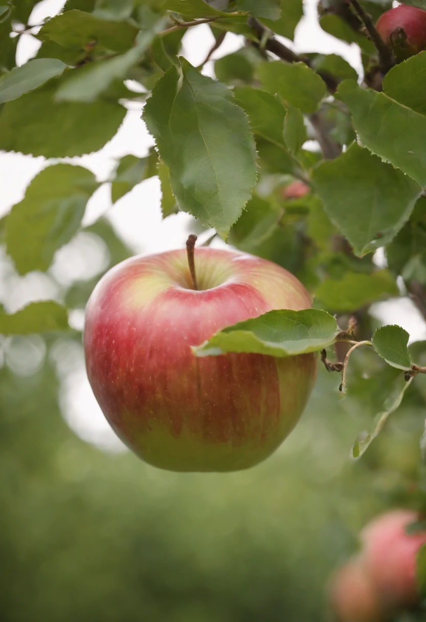 A European，50yearsold，mtu，Sit under an apple tree，The apple hit the head，Poster magazine，hyper HD，the detail，Master masterpieces，Macro，Sony SLR lens