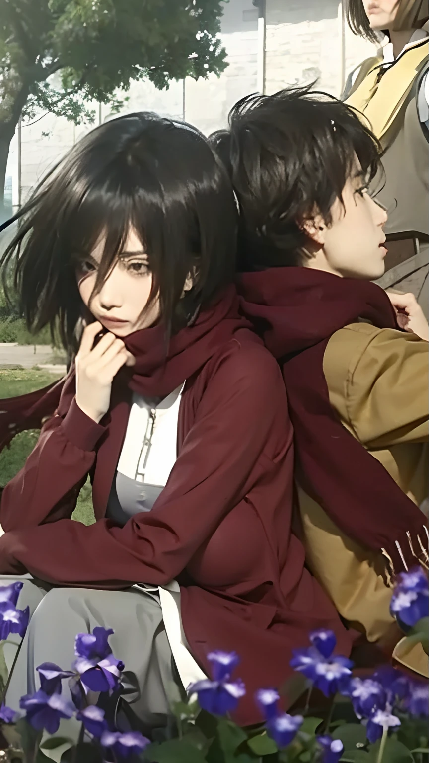 8K, ultra realistic, background, 1 girl 1 boy,, huge breasts