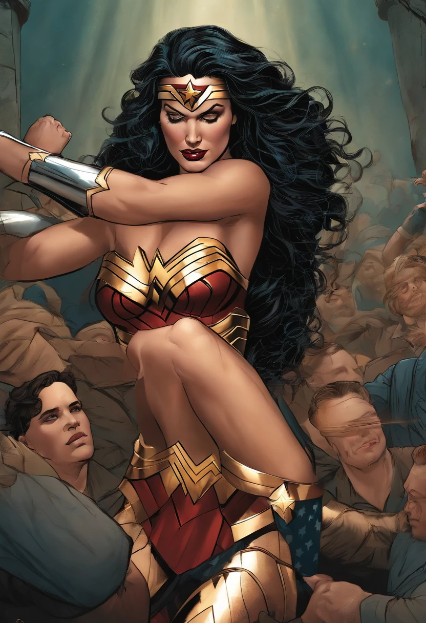 Wonder woman become slave for prisoners