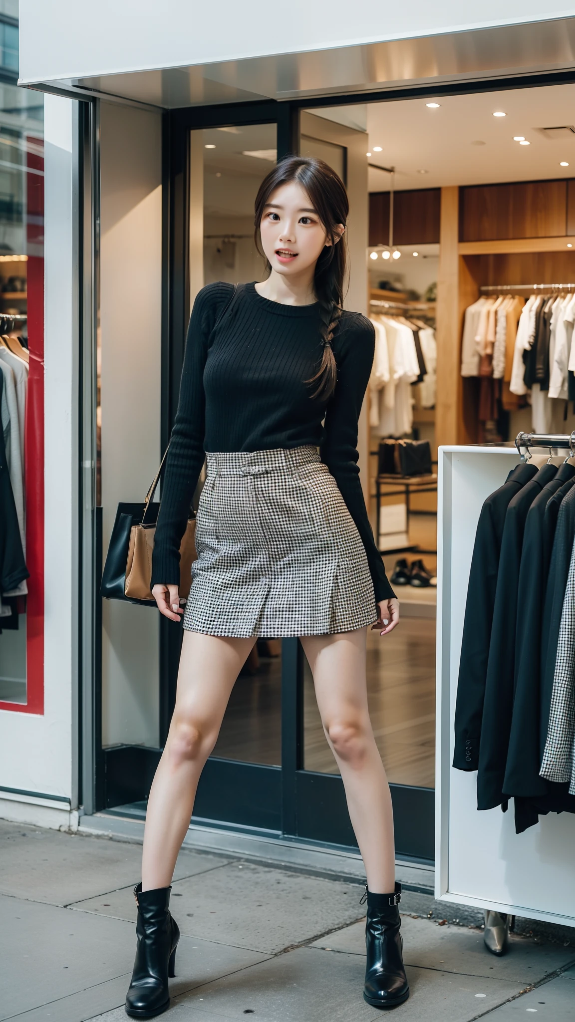 woman in skirt