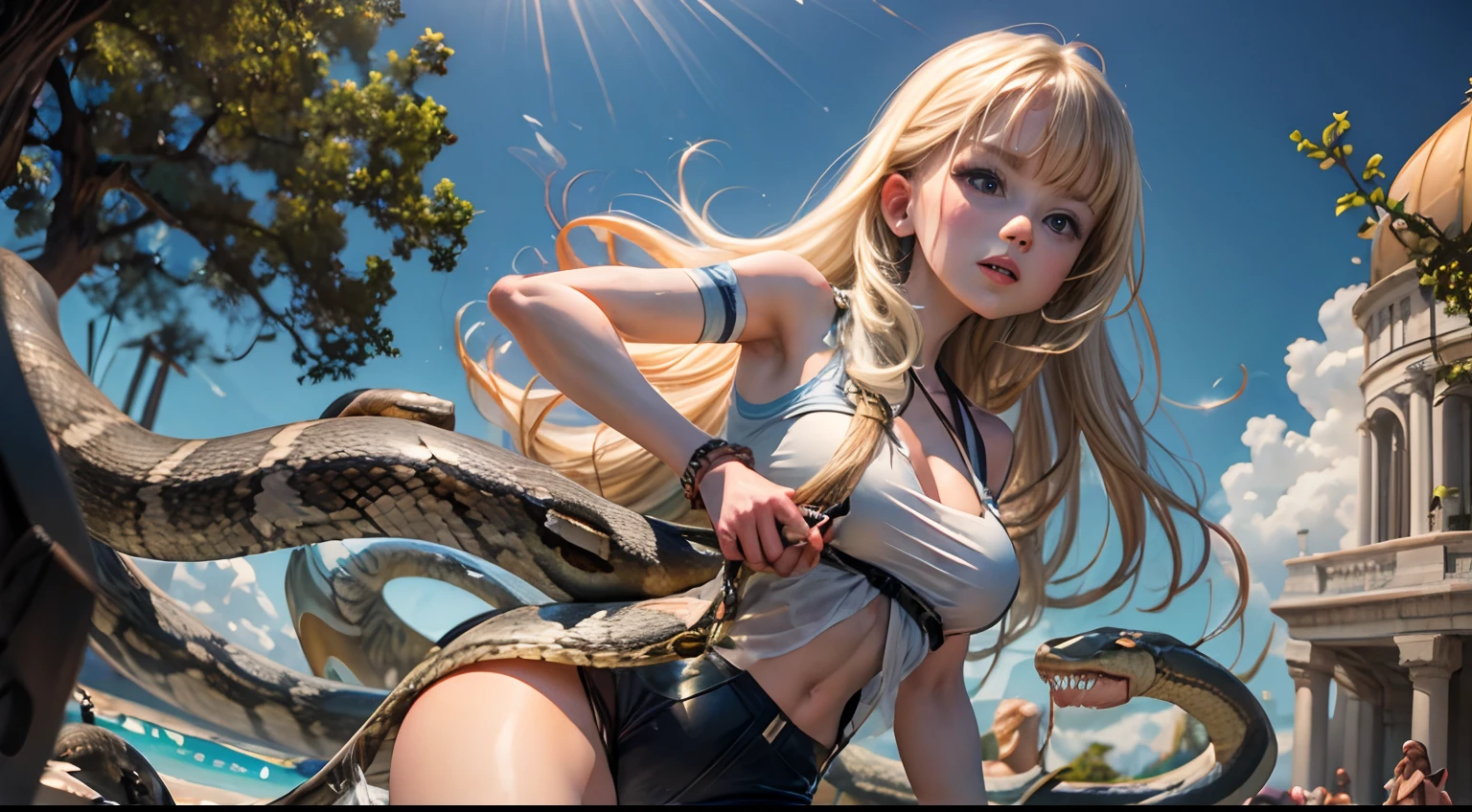 At first I was worried that snakes would eat me,But after a few close encounters,I'm also calm,