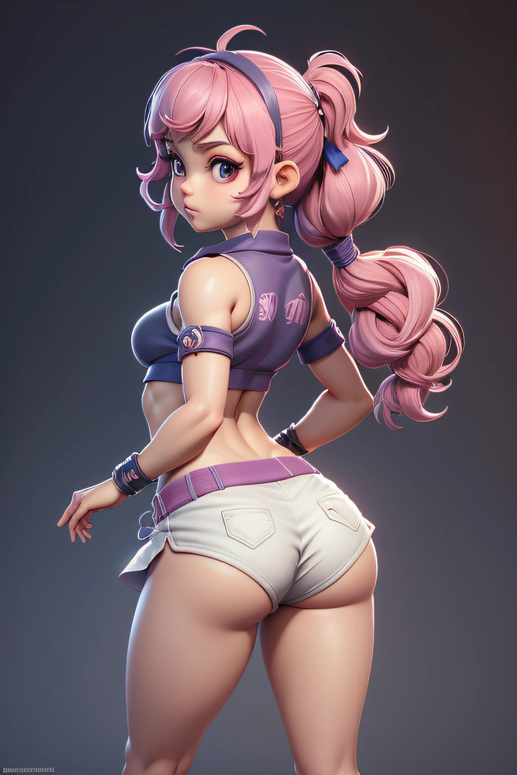 Mini sakura, (Sakura), menina solo, ray tracing, Estilo 3D, 3DMM, ((3 poses por foto)), ((3 poses em cada foto)), corpo inteiro,(Front view),(back vision), (view on the left), shorts cintura alta, mostrar barriga lisa, (((3 poses por foto))),(seios muito grandes), barriga perfeita, olhos perfeitos e simetricos, (perfect hands), corpo inteiro,Corpo inteiroesbiano, cheio de detalhe