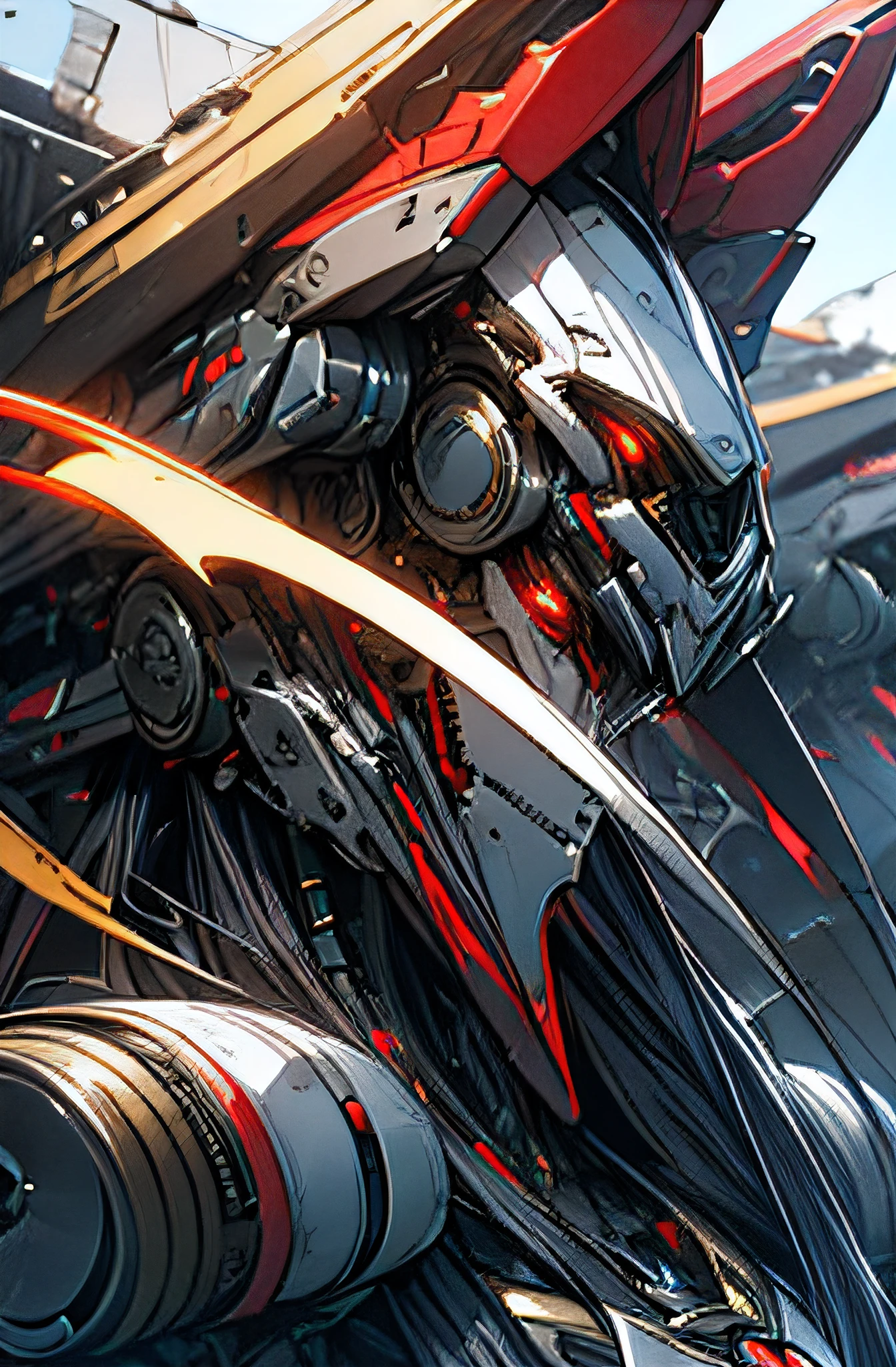 tmasterpiece、Near future、Super refined、top-quality、ultra - detailed、very detailed illustration、The is very detailed、intricately details、A high resolution、super complex detail、Highly detailed 8k CG wallpaper、Caustics、Reflectors、Ray traching、(More about people、(femele、grinning evily、red eyes、hairstyle on(Long hairs、Color theme、(blanche_1.5)、(blanche_1.3))、(Android、human - shaped、Mechanical dolls、(electronic components、Robotic arm、mechanicalparts、Mechanical wings、Energy wings、mechanical leg、Energy battery、robotjoints、complex mechanical component(electronic components、)、)))、energy rifle((Preferred model(sniper rifles)(High magnification range))Mechanical rifles、electronic components、electronic components、Electromagnetic cannon、railgun、Super heavy mechanical sniper rifle、)、(detailed color(black_1.3)(White_1.2)(Reddish_1.1))、(Detailed background、(Near Future City、natta、mid-air、)、Theme(golden colored_1.3)(black_1.1))tmasterpiece、Near future、Super refined、top-quality、ultra - detailed、very detailed illustration、The is very detailed、intricately details、A high resolution、super complex detail、Highly detailed 8k CG wallpaper、Caustics、Reflectors、Ray traching、 Face sitting
Wait for it to start