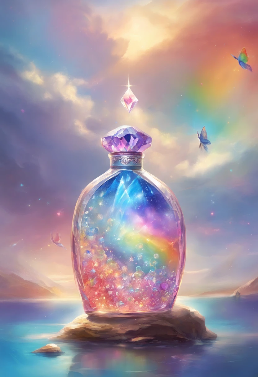 Rainbow Rainbow Swarovski bottle