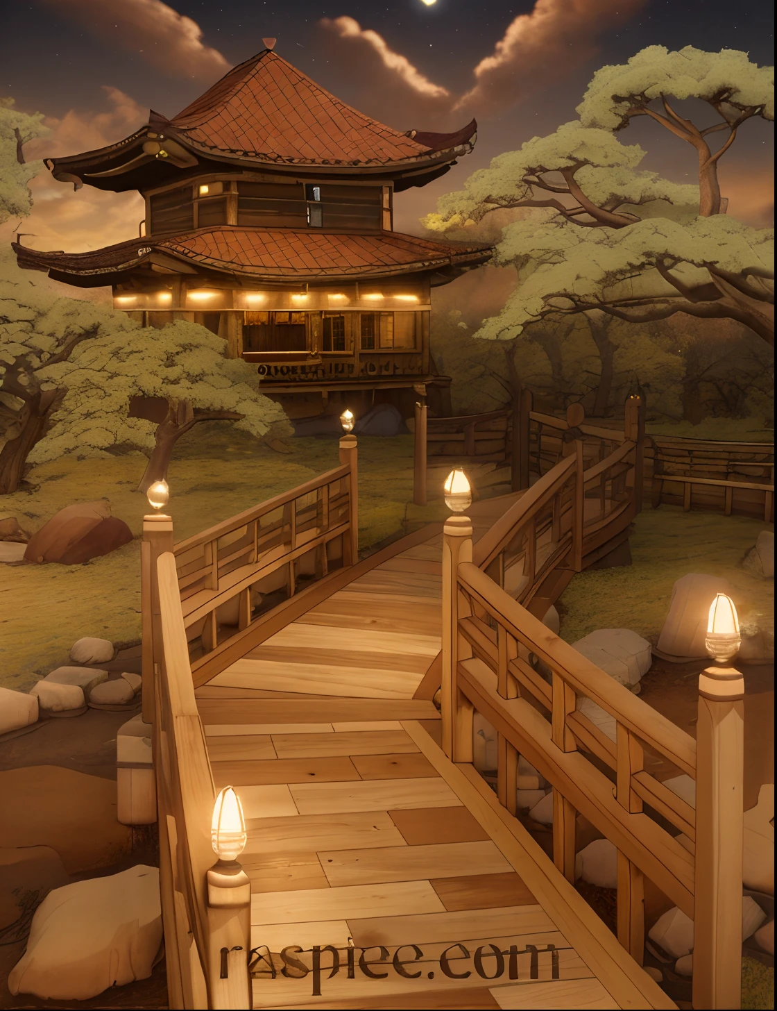 Realistic images based on the template have been given with full detail by default. with romantic and realistic lights and skies, along with wood materials of all kinds, Trees with realistic colors