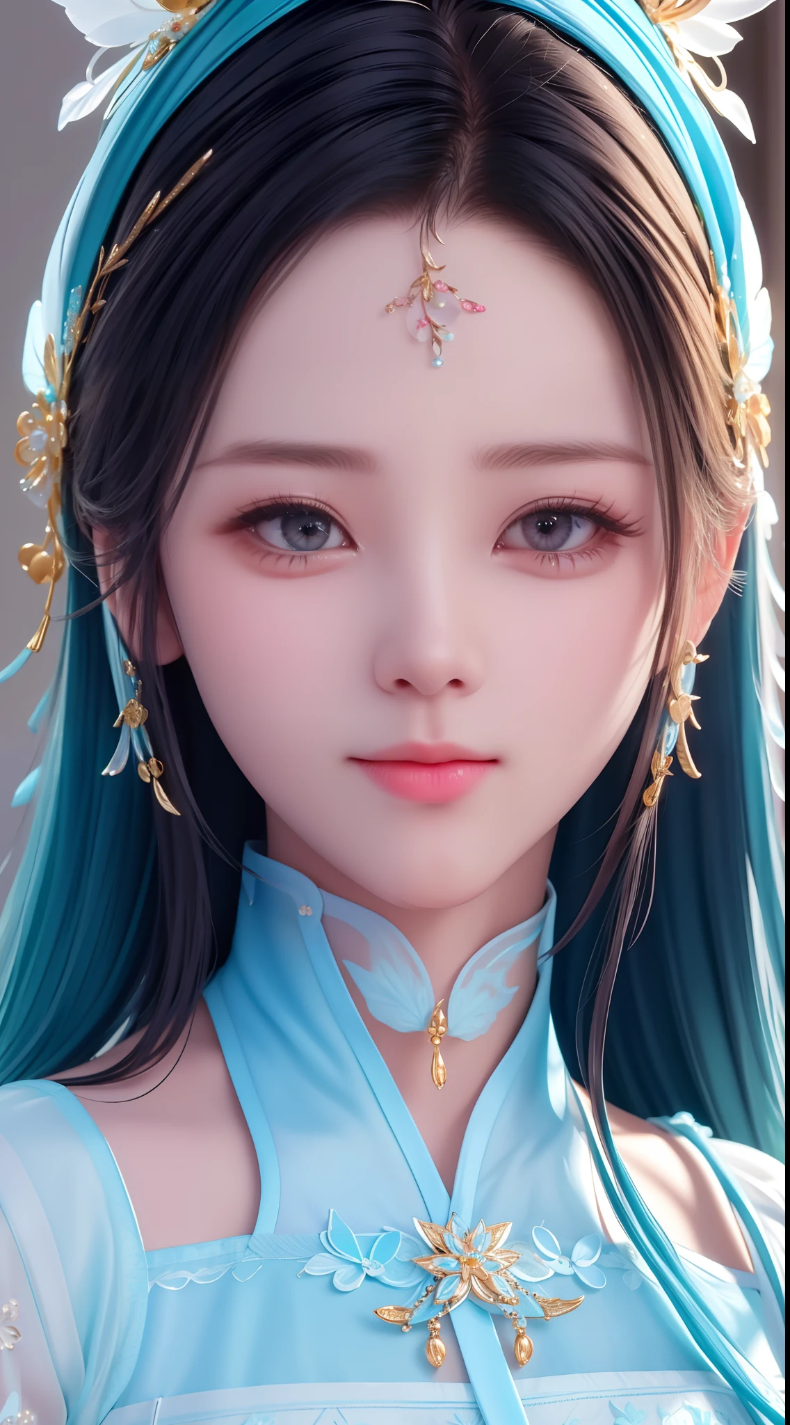 Cyan, Masterpiece, Best Quality, Ultra Detailed, High Detail, Super Detail, High Quality, (8K:1.3), Glossy Skin, Face Radiant, Delicate Skin Texture, Beautiful Face, (Natural Skin Texture: 1.2), Delicate and Attractive Eyes, (Skin Texture Detail: 1.2), Eyes More Textured, Skin Details Polished to Lifelike, Skin with Distinct Luster, High Quality Details.