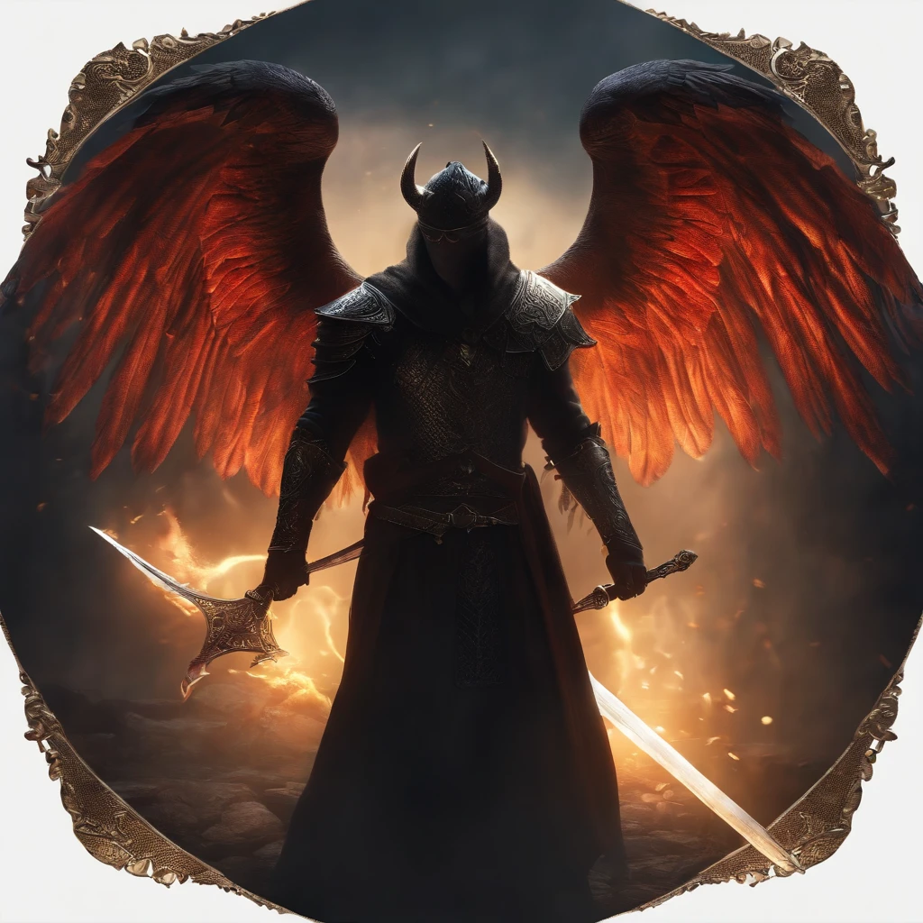 best quality, master part, ultrahigh-resolution, (fotografia realista:1.4),Surrealismo, Semelhante a um sonho,FusionArt, Shadow dancer, magia das sombras, Darkness Control, Arafed image of a male angel with a sword and a demon, epic fantasy digital art, Unreal Engine Arte de fantasia, arte guildwar, Arte de fantasia 4k, epic fantasy HD art style, fantasy epic digital art, Sombras. alta fantasia, epic fantasy game art, epic fantasy art, arte do jogo de fantasia medieval, tela de carregamento", Arte de fantasia 8k