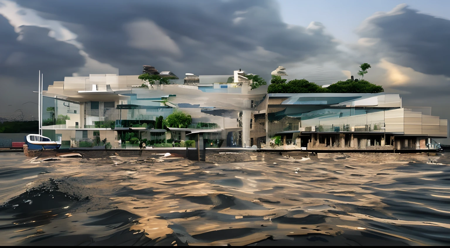 architecture floating in TOkyo Bay