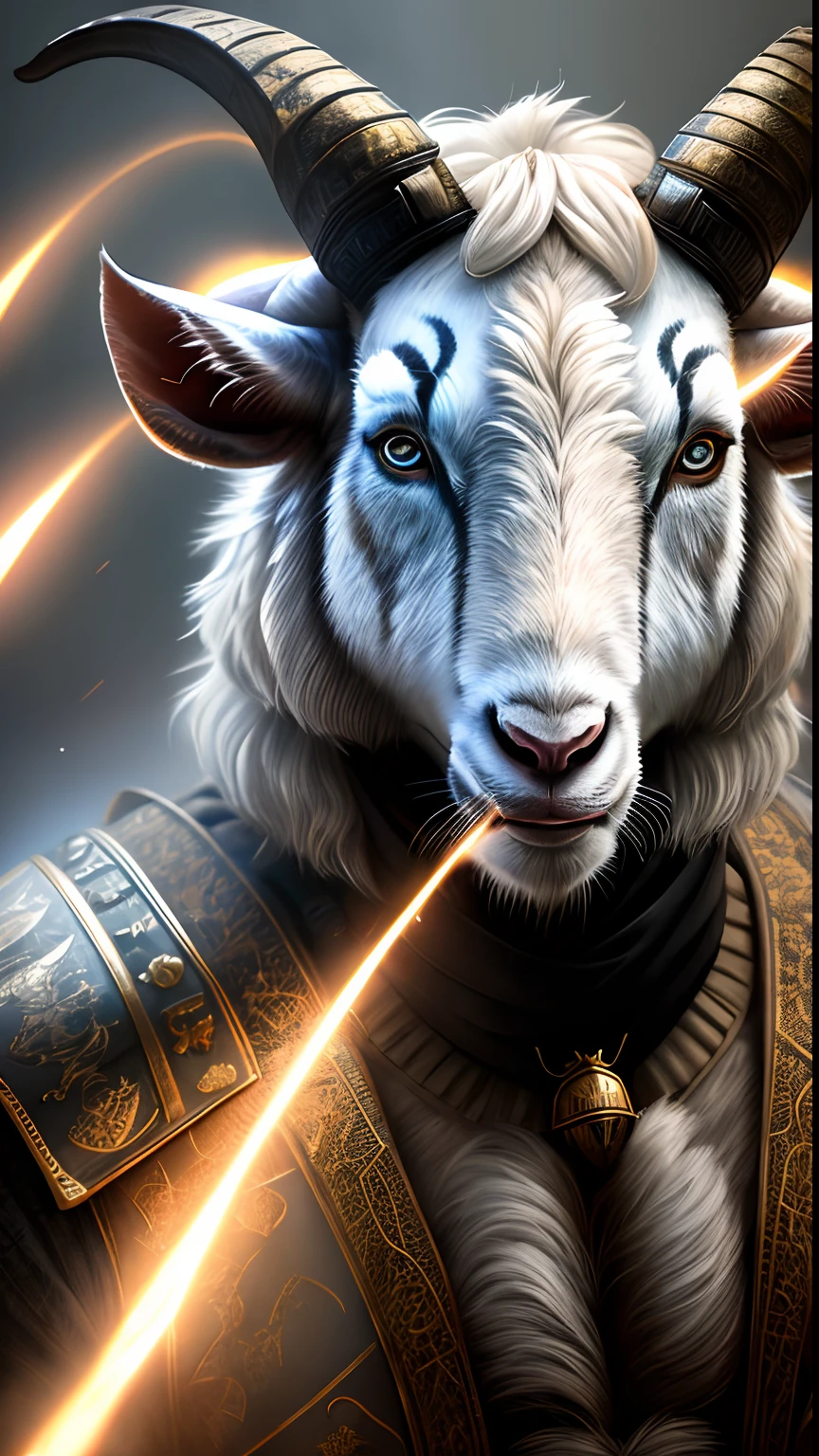 Animalrizz   ((goat)) 10, masterpiece, highres, Absurd,photorealistic portrait, Parley_armature, Tiger in Armor ,Wear Parley_armature, Massive futuristic armor, running, move, Rocket propulsion,((from the side))